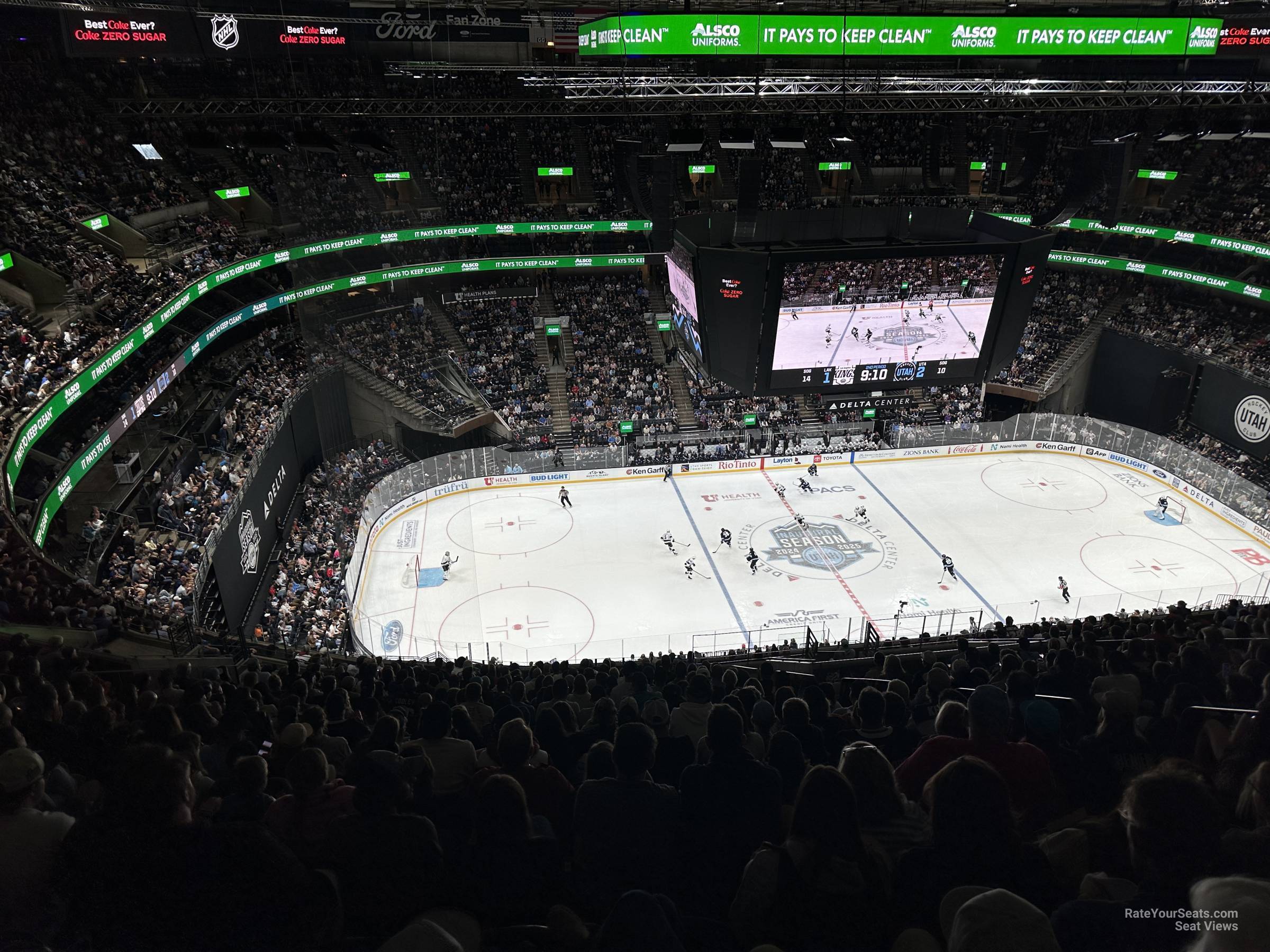 section 135, row 21 seat view  for hockey - delta center