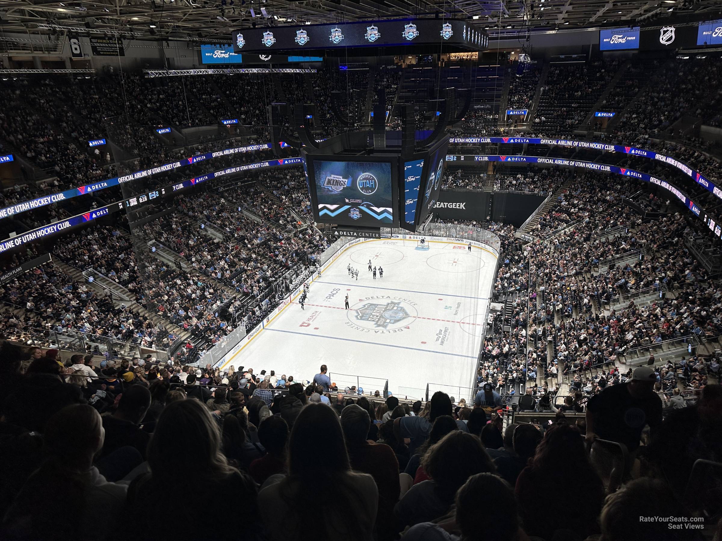 section 140, row 20 seat view  for hockey - delta center