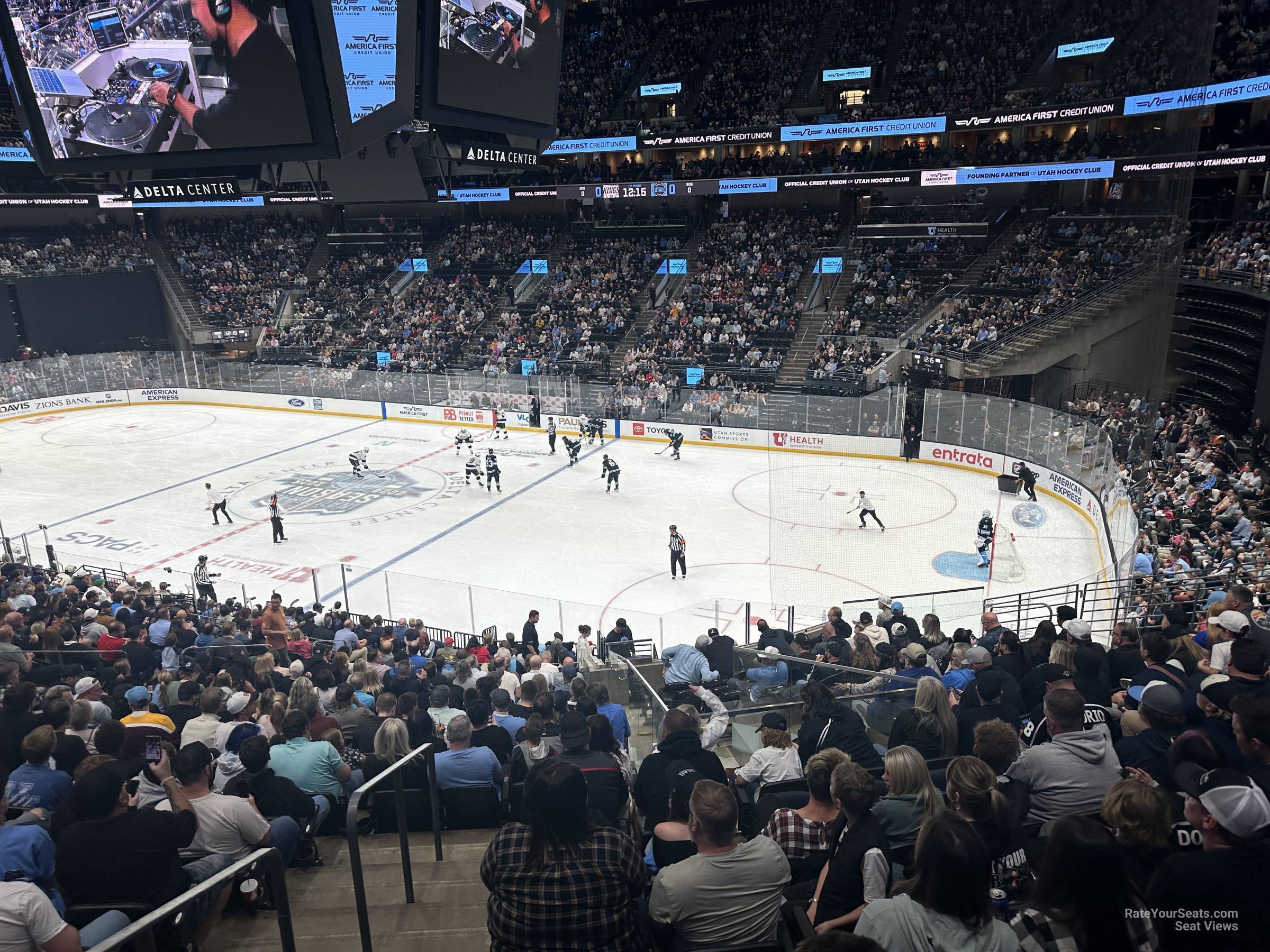 section 4, row 25 seat view  for hockey - delta center