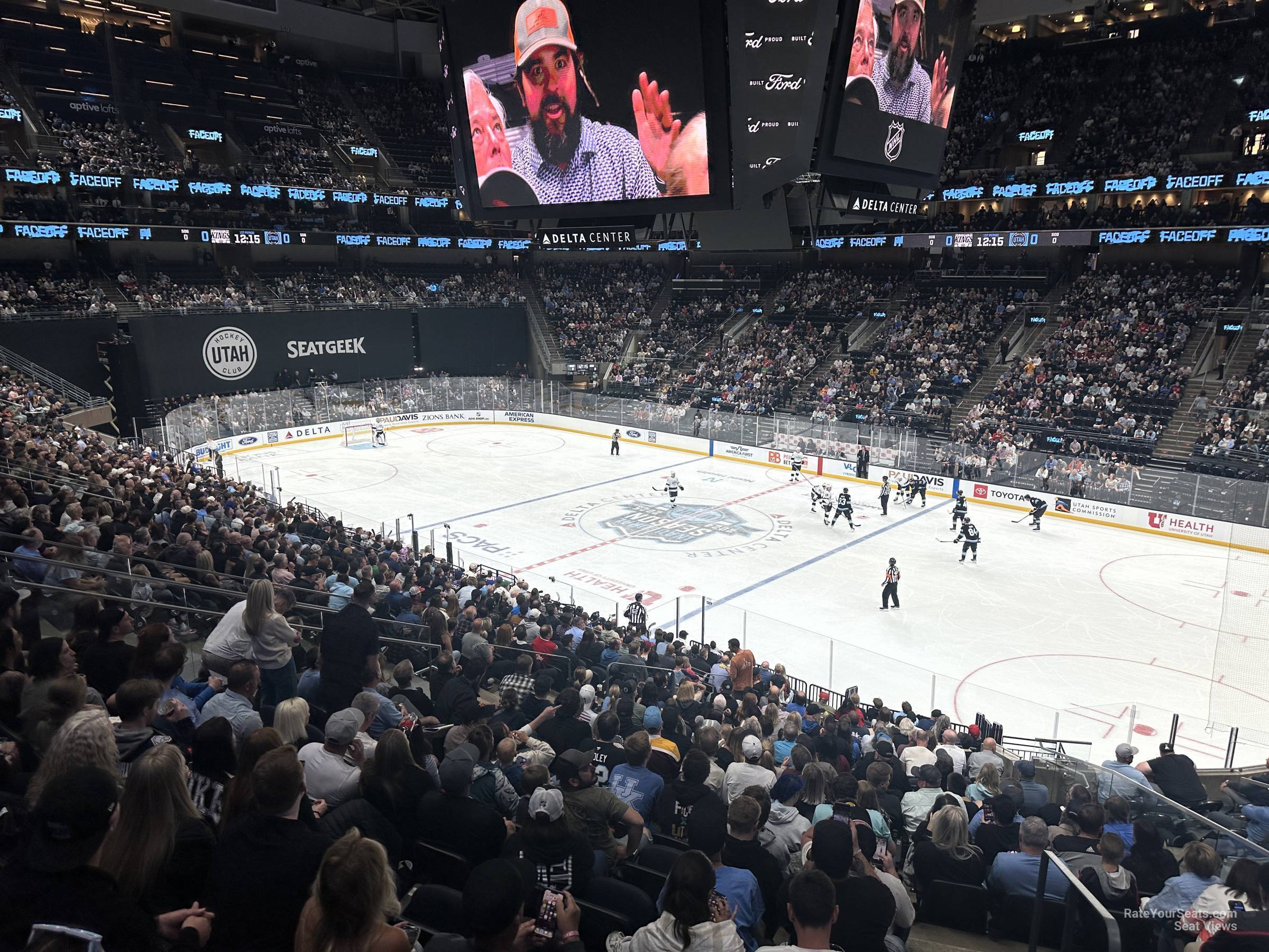 section 5, row 25 seat view  for hockey - delta center