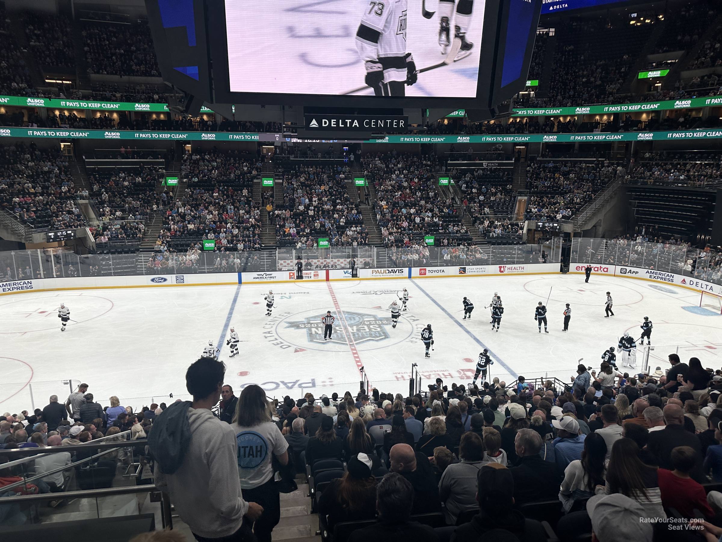 section 7, row 25 seat view  for hockey - delta center