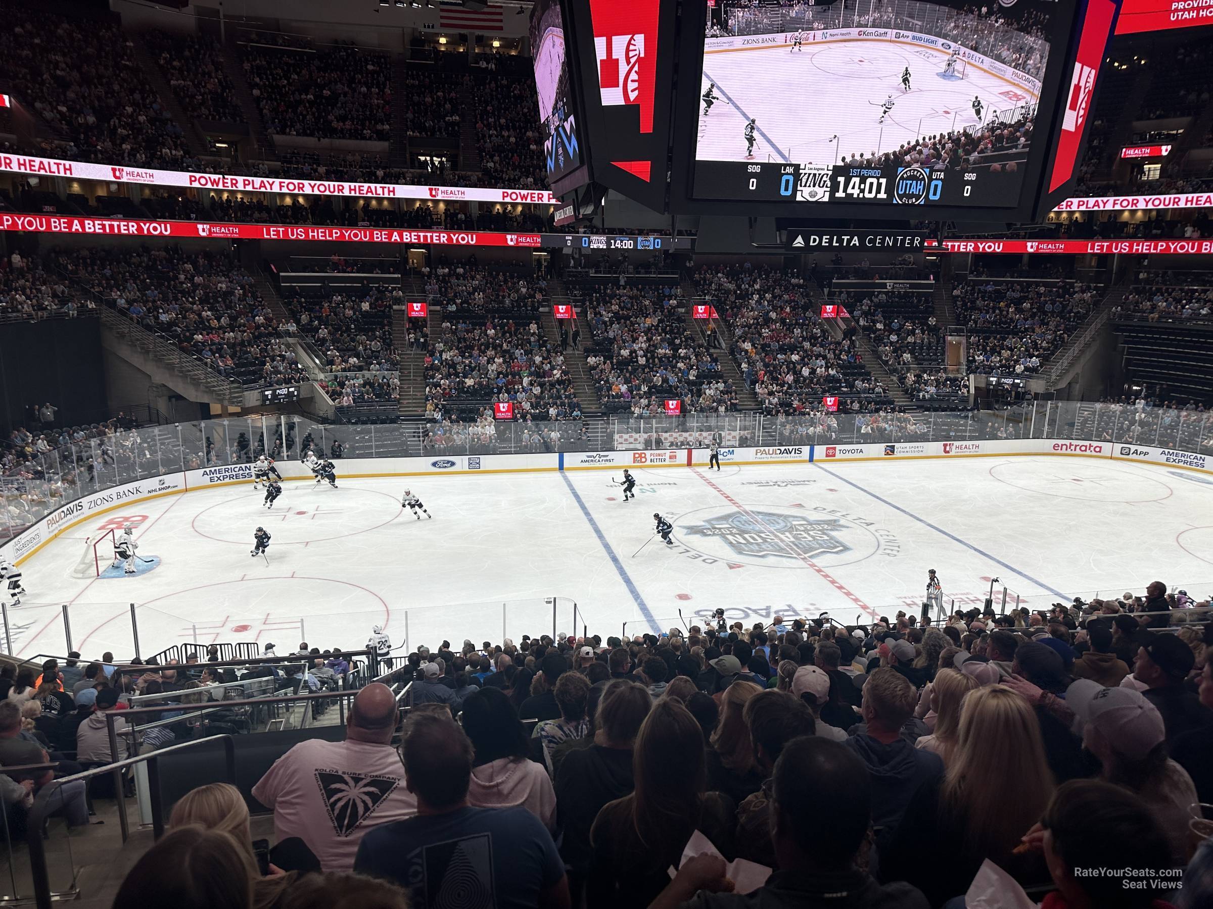 section 8, row 27 seat view  for hockey - delta center