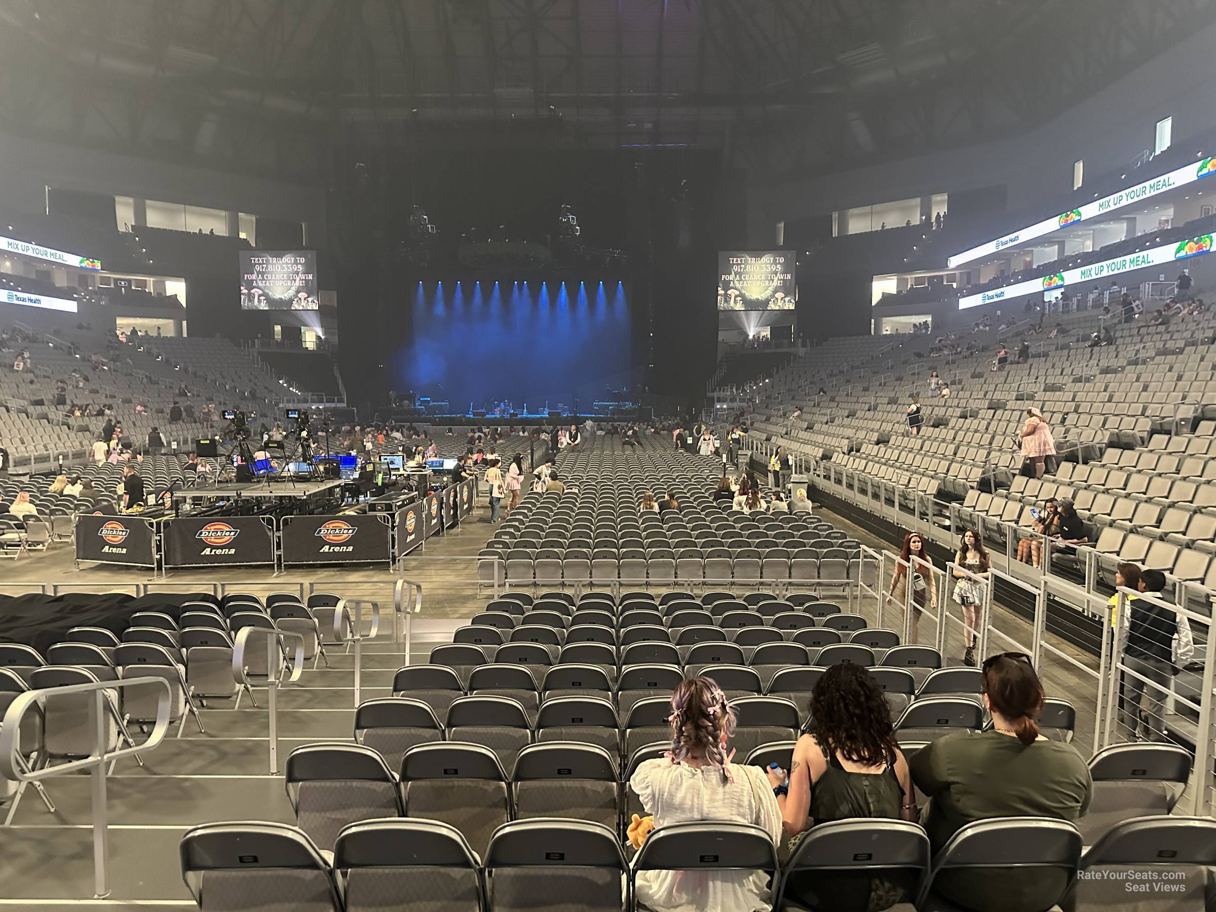 section 14, row 14 seat view  for concert - dickies arena