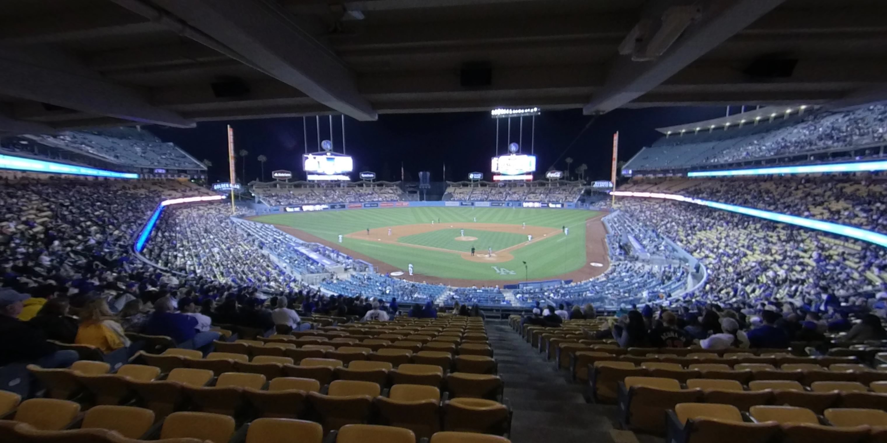 section 105 panoramic seat view  - dodger stadium