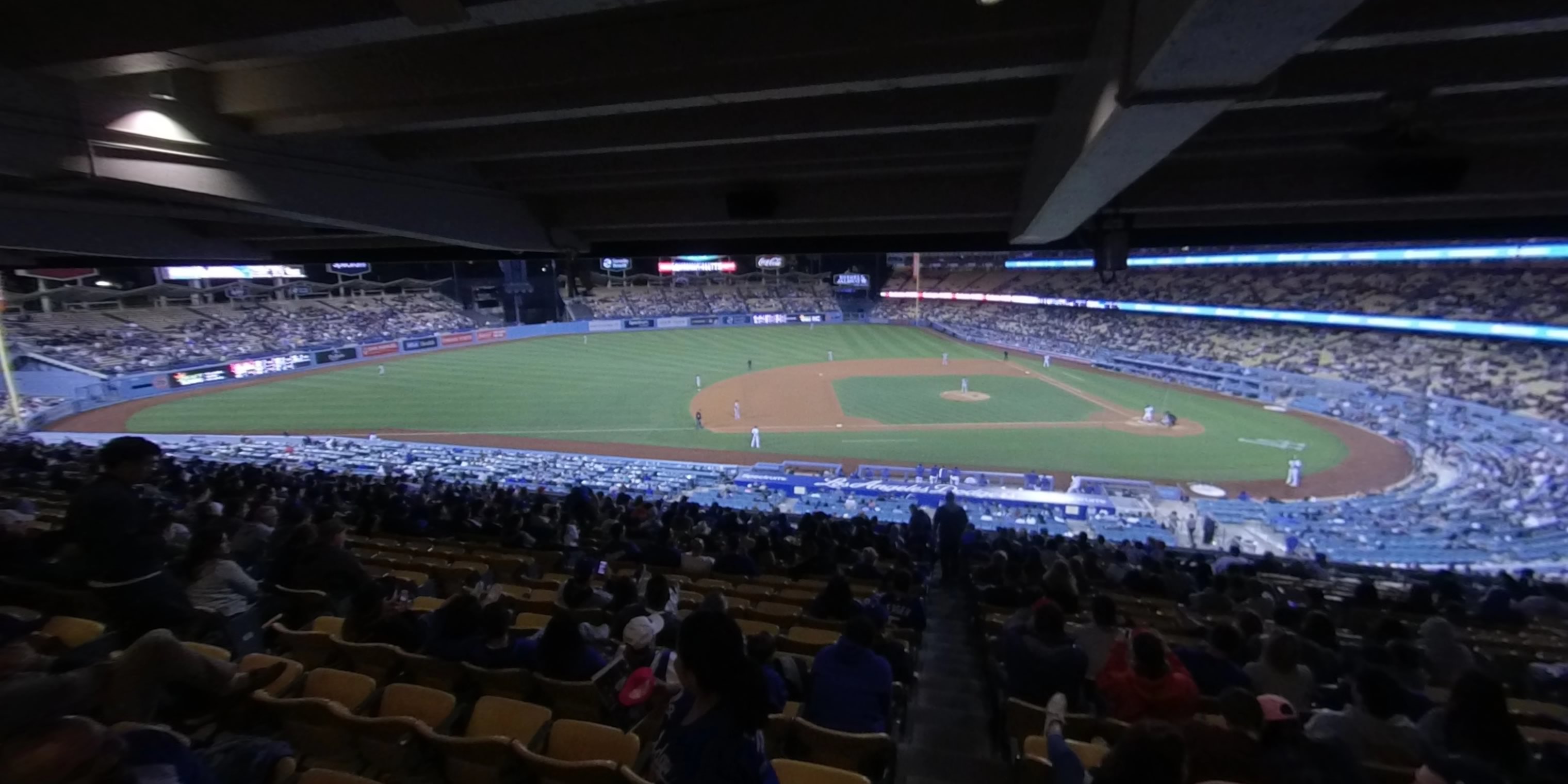 section 129 panoramic seat view  - dodger stadium