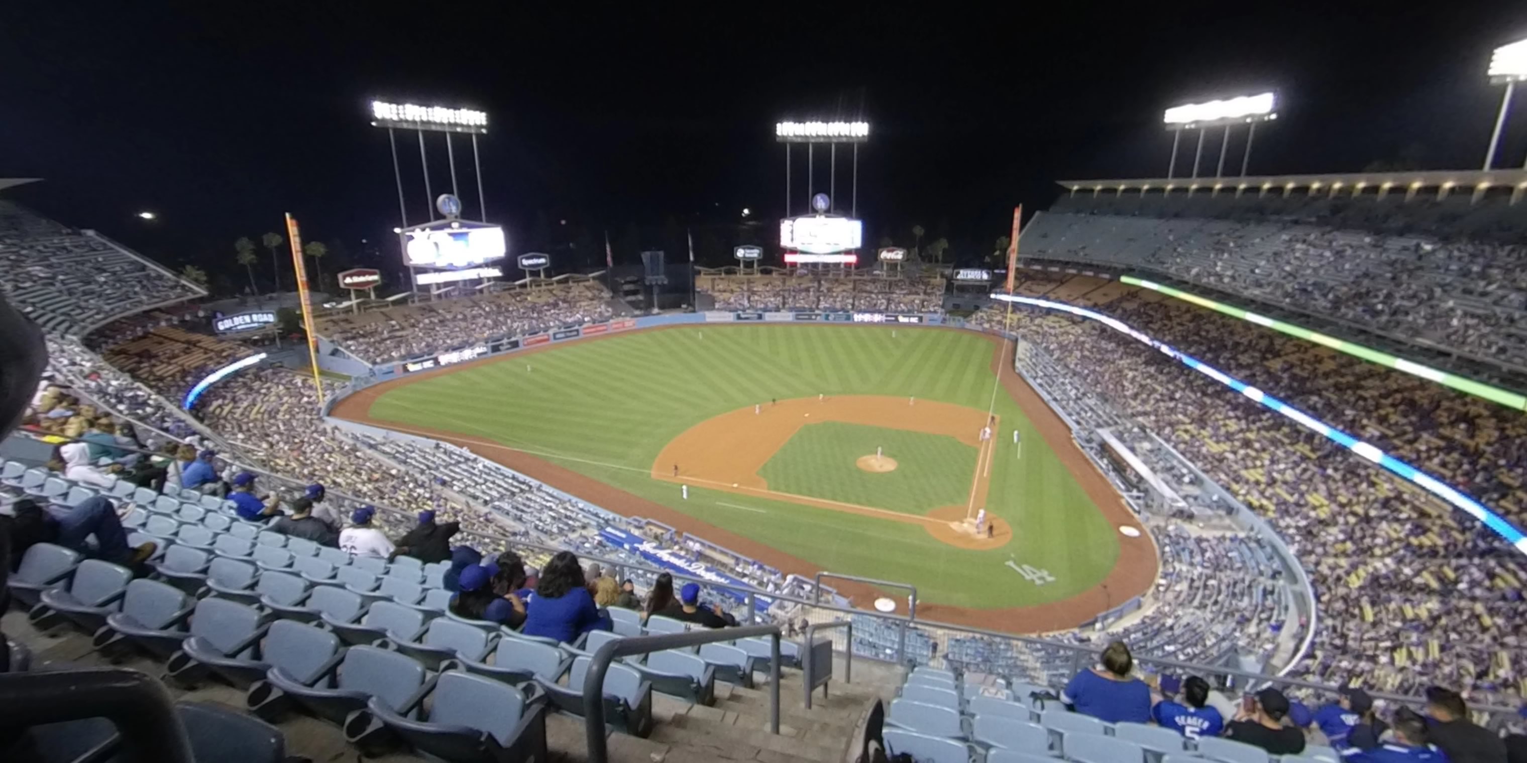 top deck 9 panoramic seat view  - dodger stadium