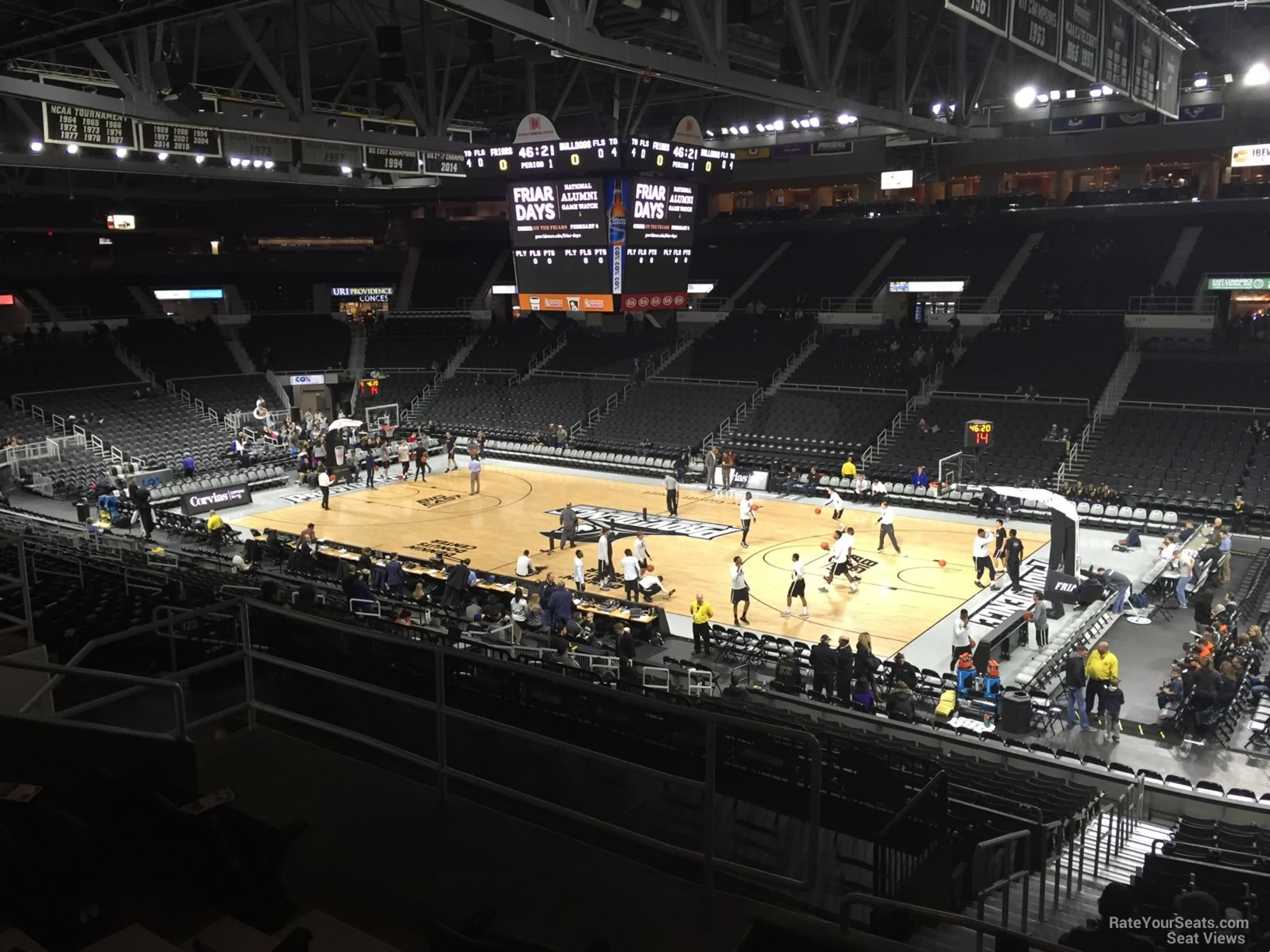 section 228, row f seat view  for basketball - amica mutual pavilion