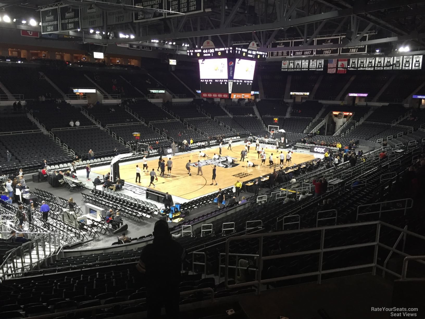 section 236, row f seat view  for basketball - amica mutual pavilion