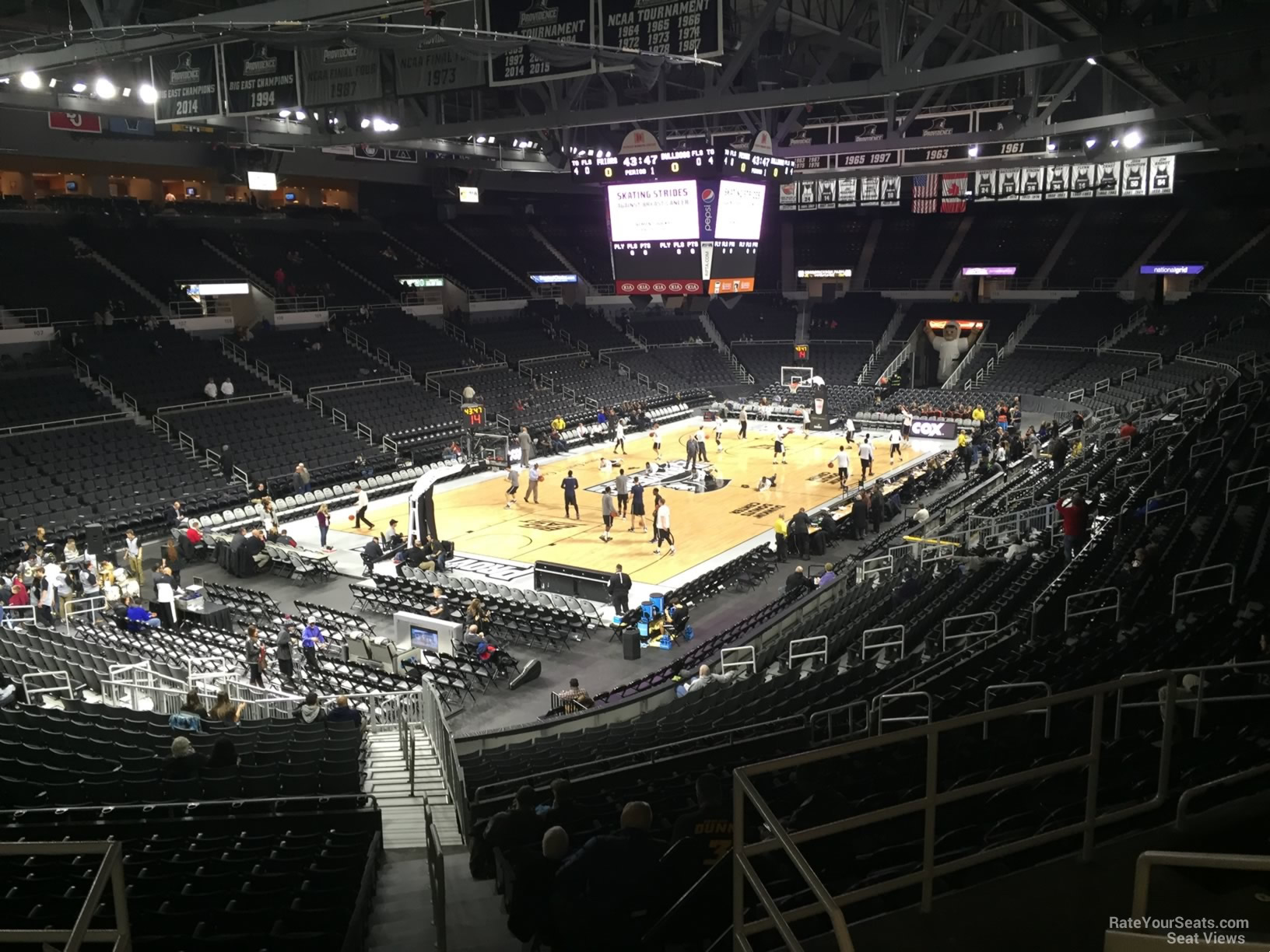 section 237, row f seat view  for basketball - amica mutual pavilion