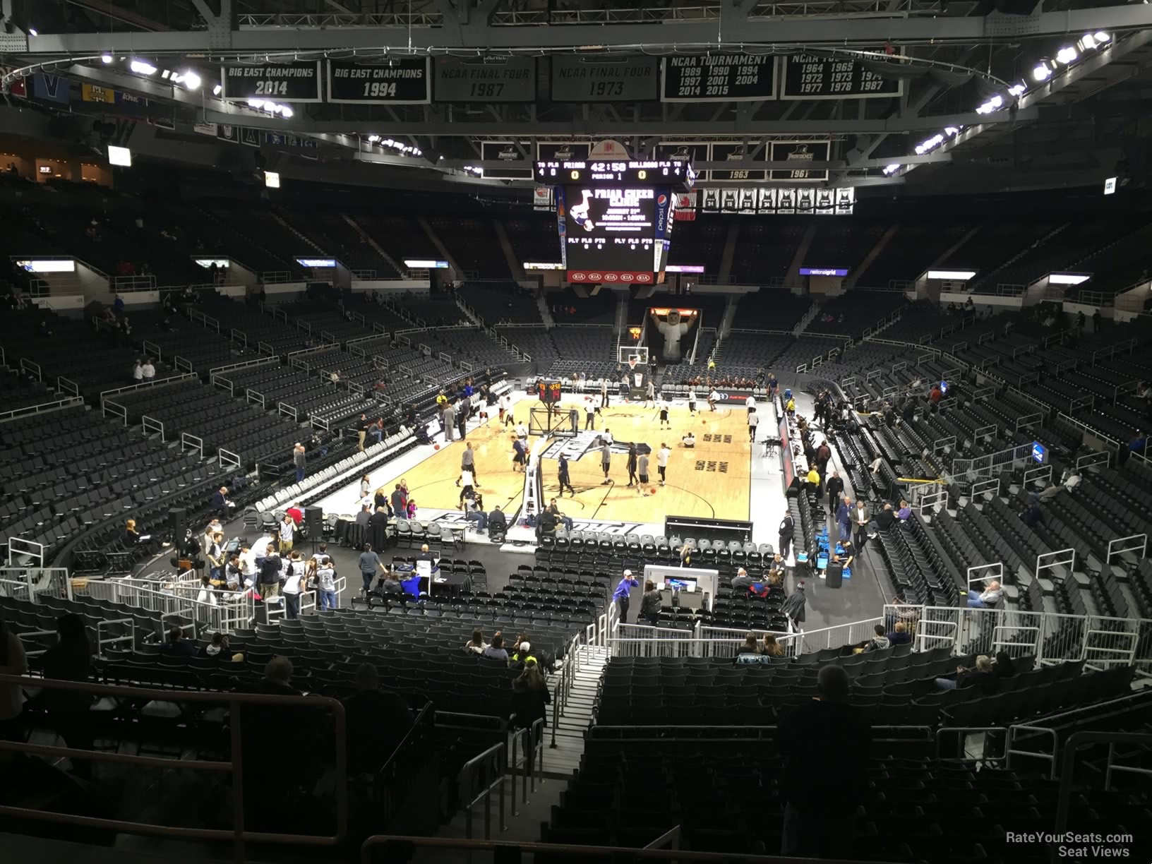 section 239, row f seat view  for basketball - amica mutual pavilion