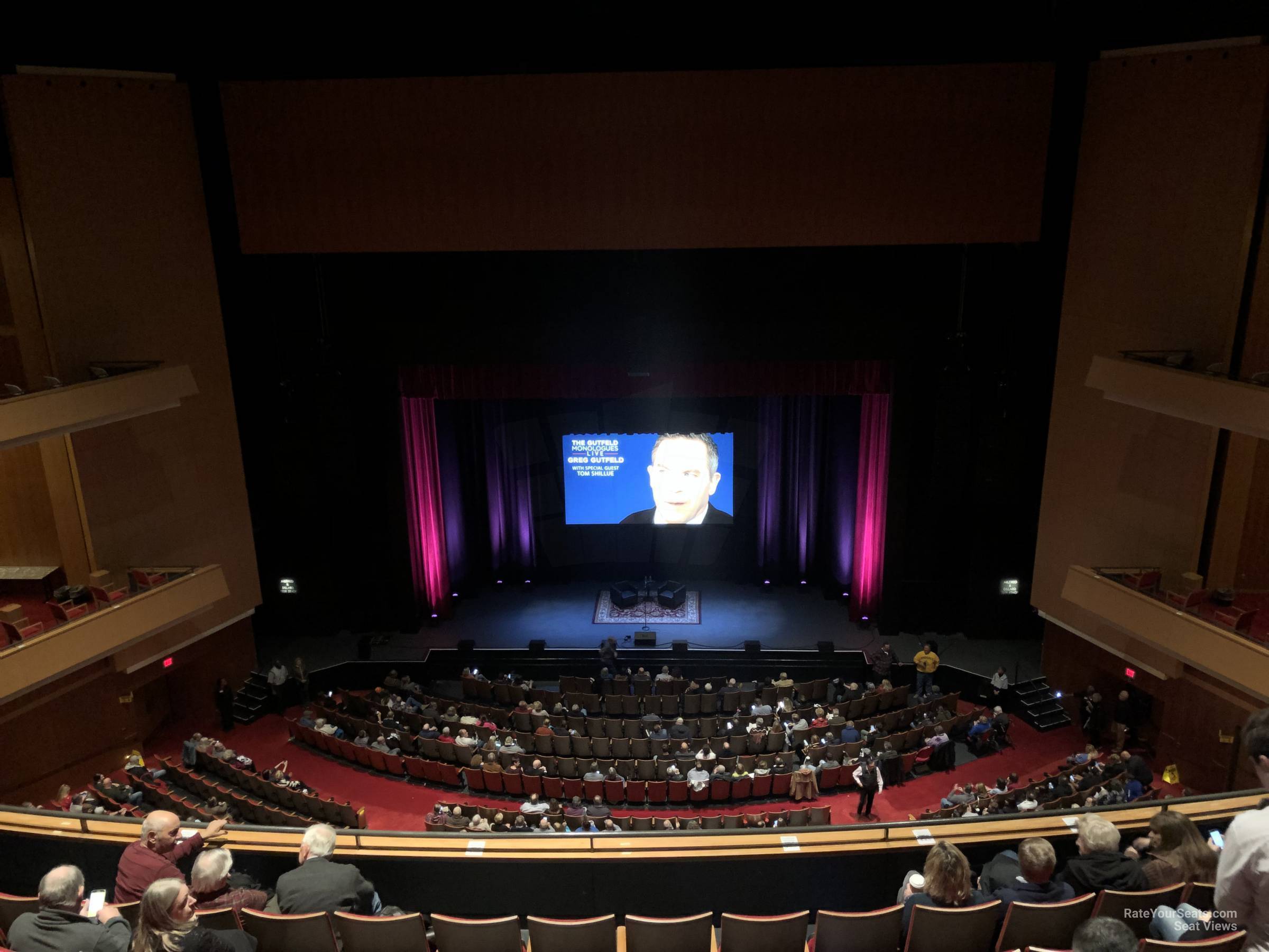 balcony 9, row h seat view  - durham performing arts center