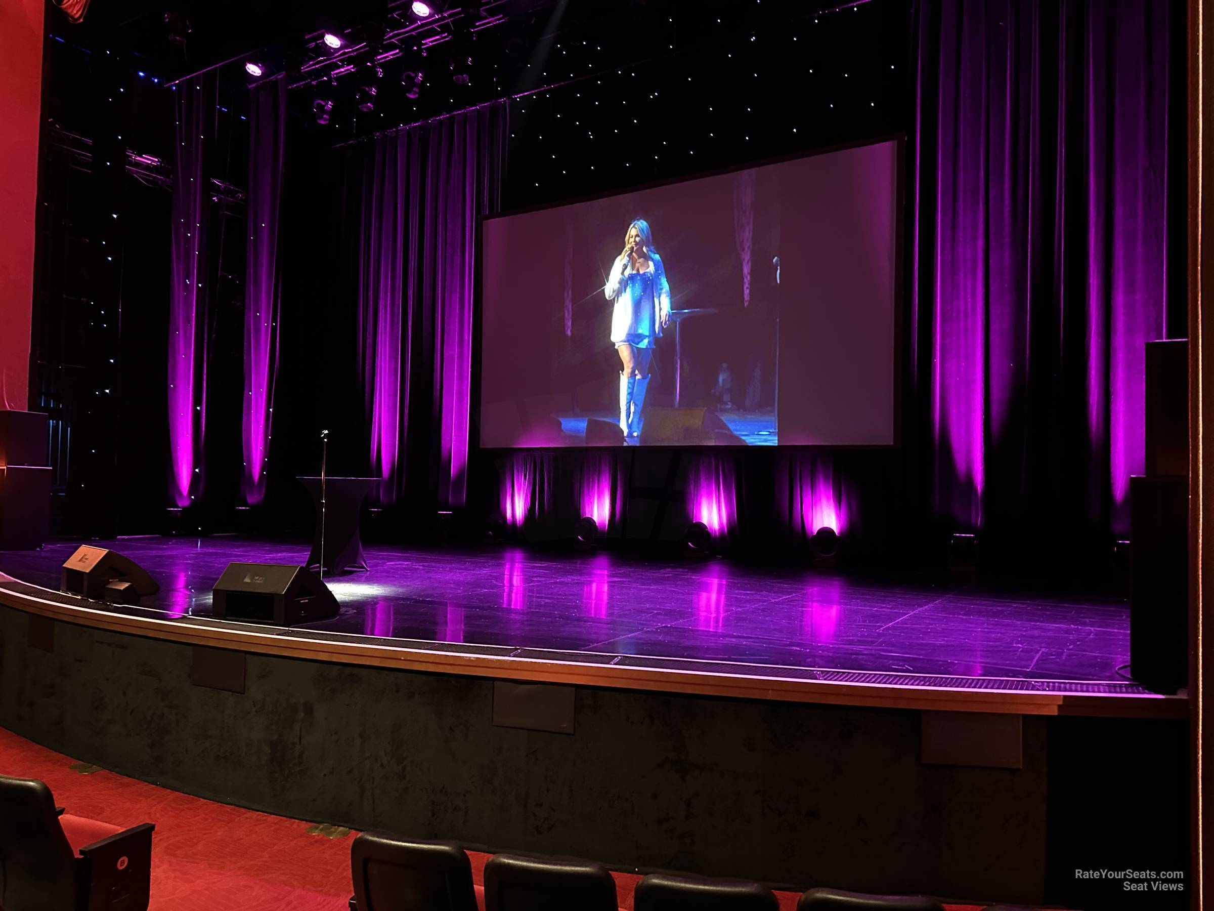 view from orchestra right row f seat view - encore theater at wynn las vegas