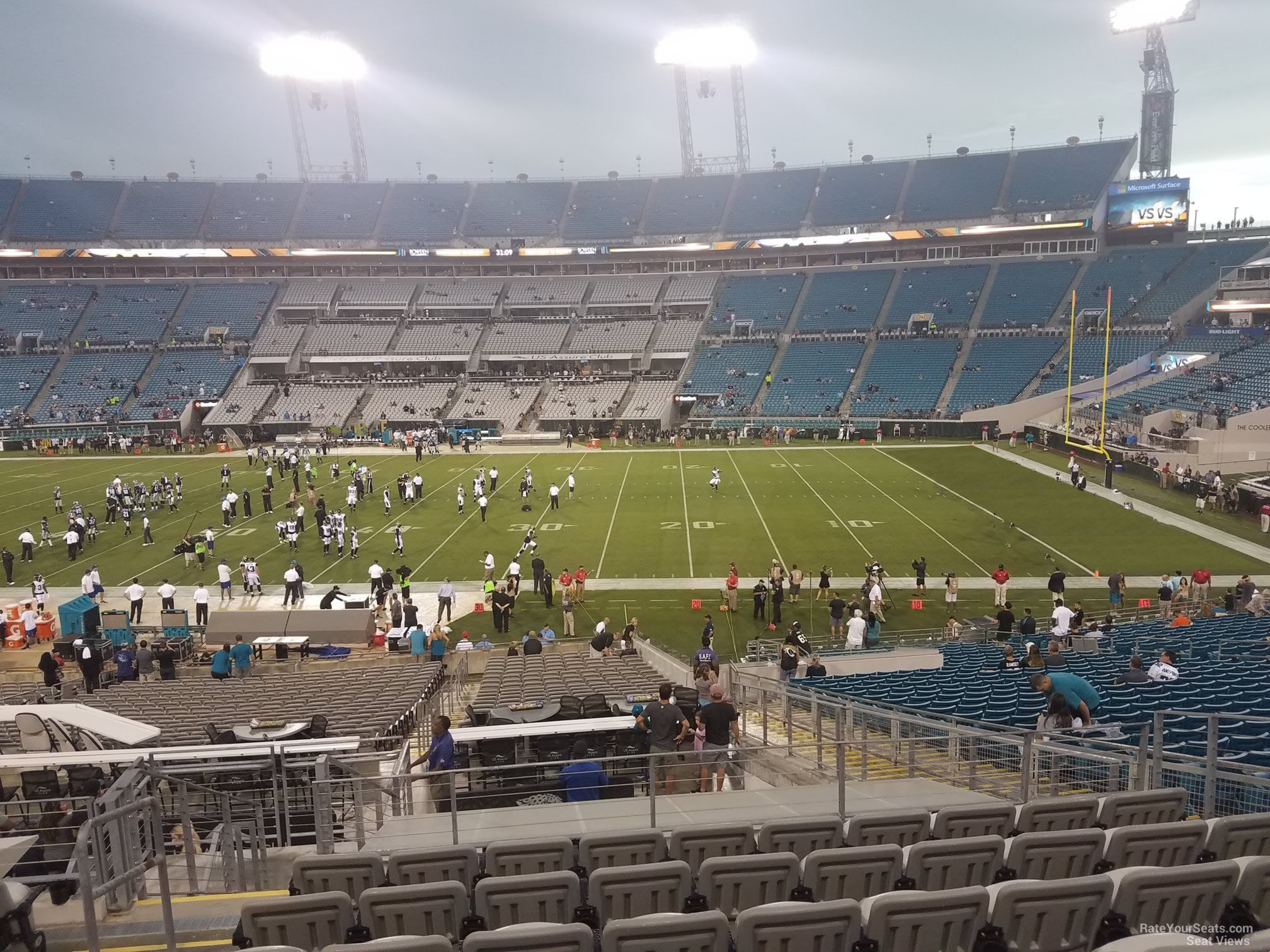 section 107, row h seat view  - tiaa bank field