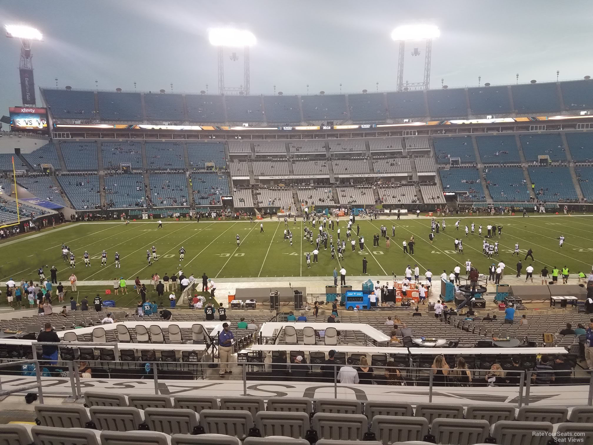 section 110, row h seat view  - tiaa bank field