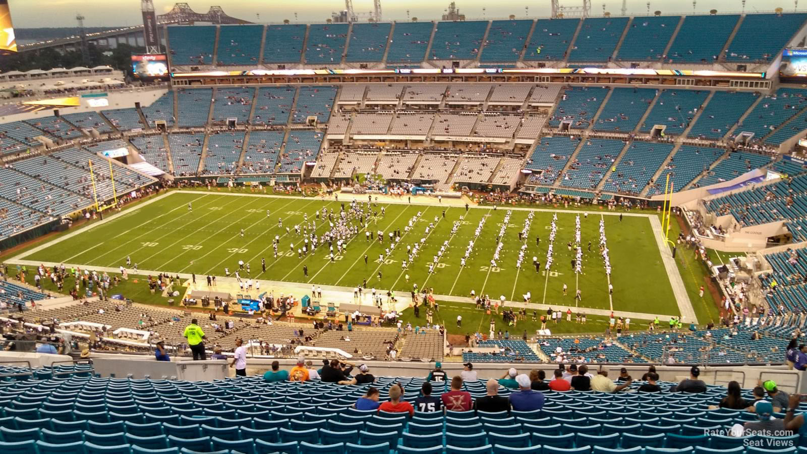 section 408, row bb seat view  - tiaa bank field
