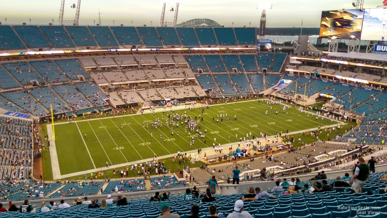 section 414, row bb seat view  - tiaa bank field
