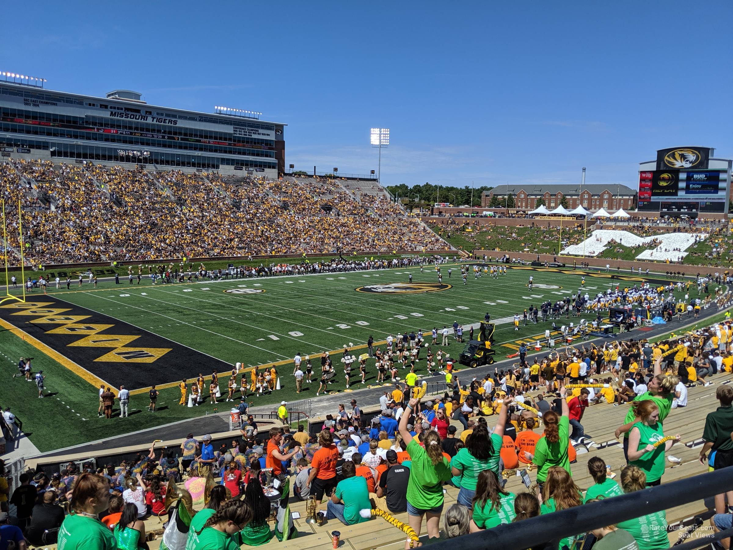 section 101, row 38 seat view  - faurot field