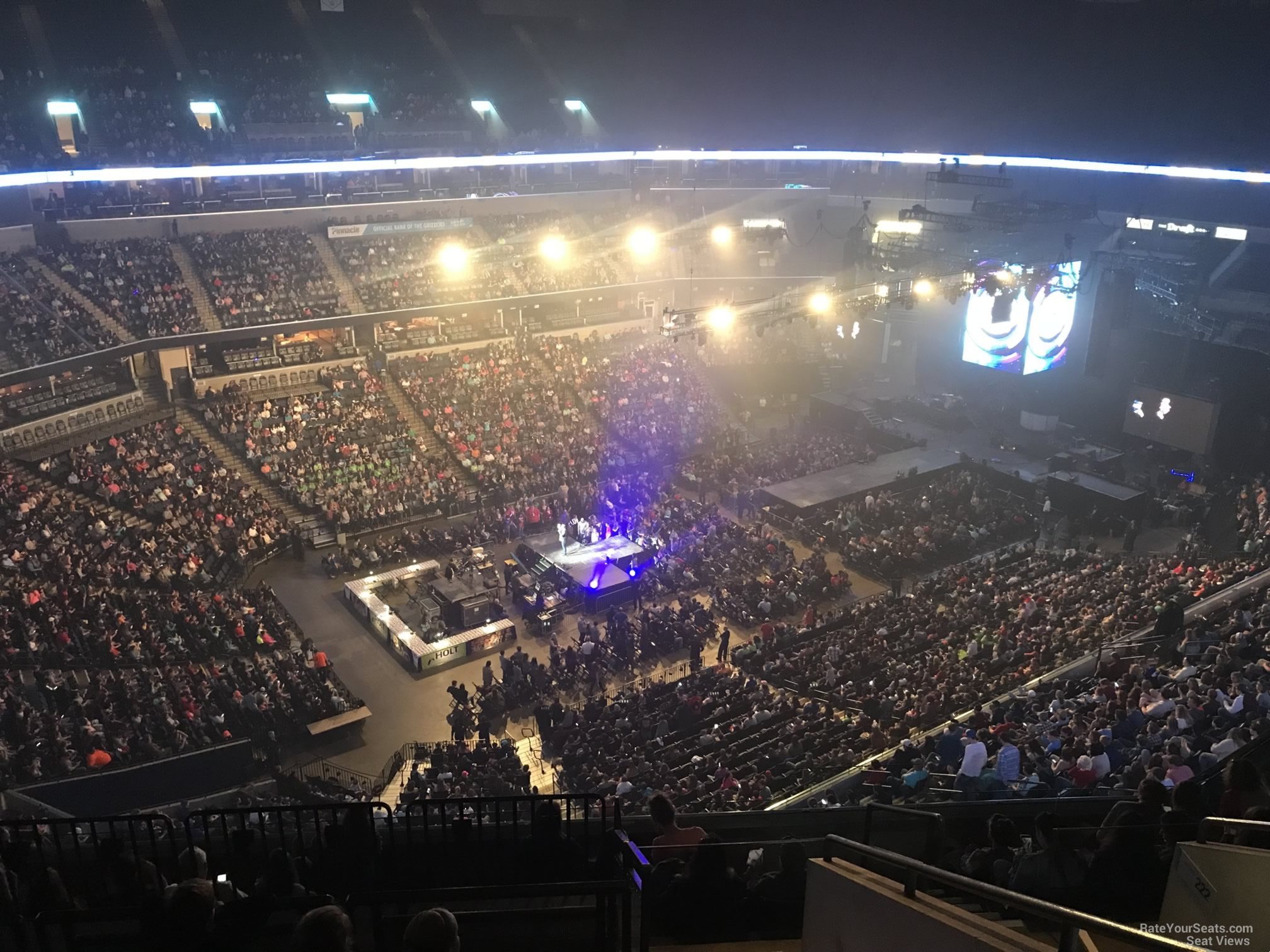 section 221, row j seat view  for concert - fedex forum
