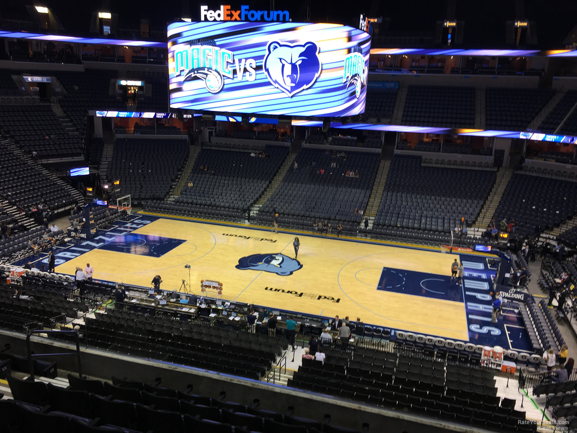section p5, row h seat view  for basketball - fedex forum