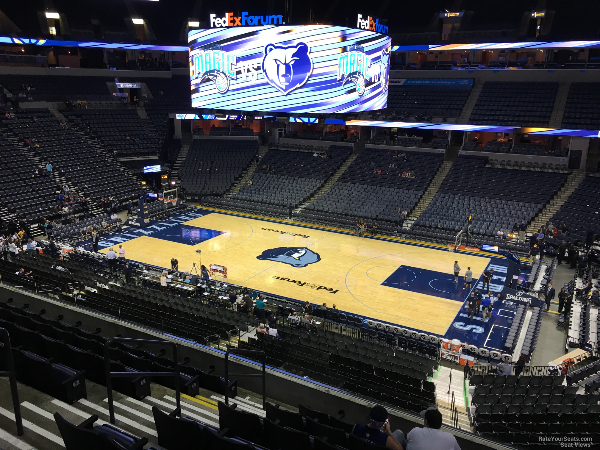 section p6, row h seat view  for basketball - fedex forum