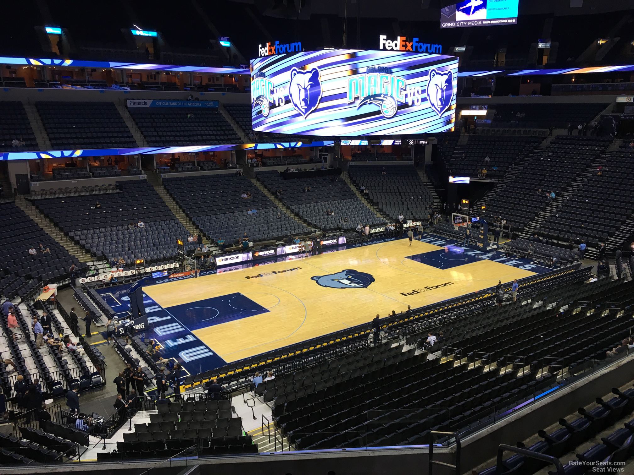 section p8, row h seat view  for basketball - fedex forum