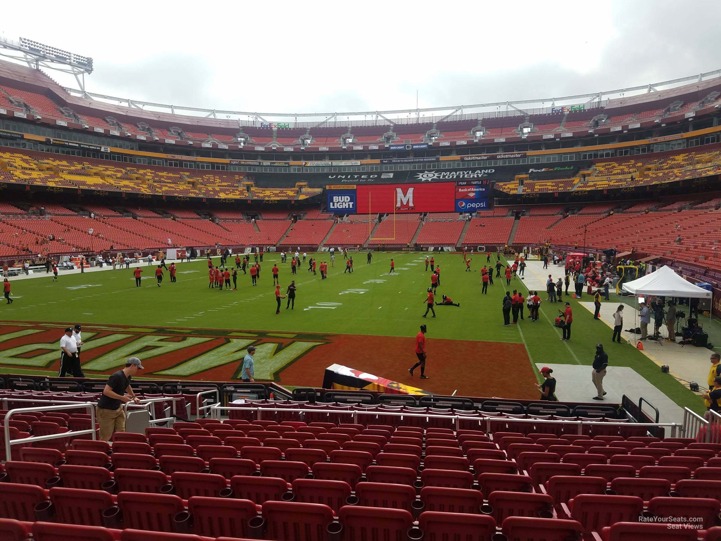 section 109, row 13 seat view  - fedexfield