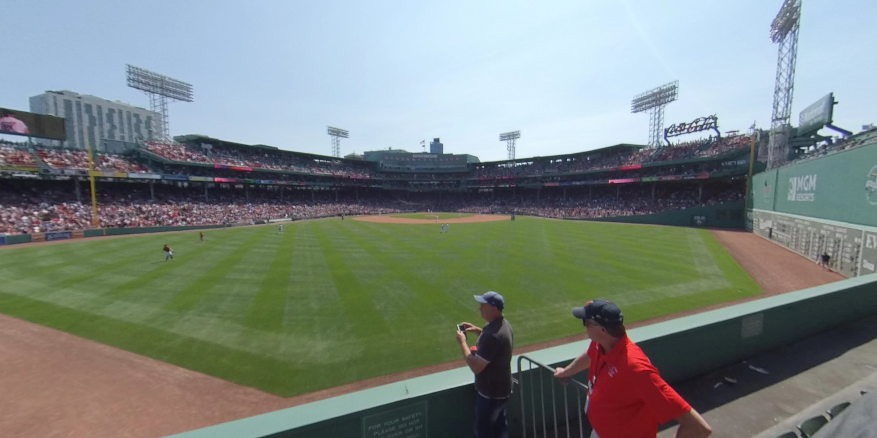 bleachers 35 panoramic seat view  for baseball - fenway park
