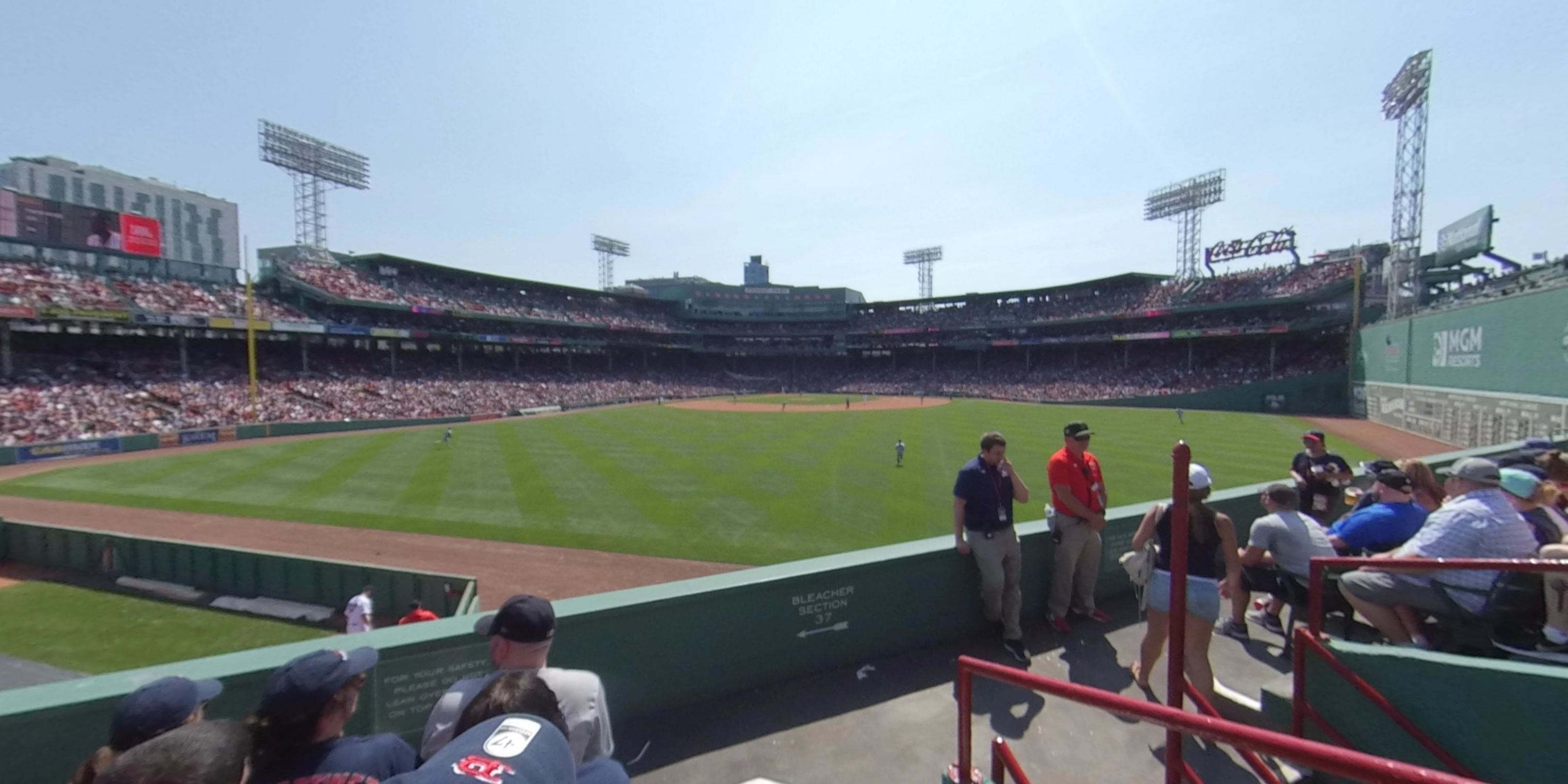 bleachers 36 panoramic seat view  for baseball - fenway park