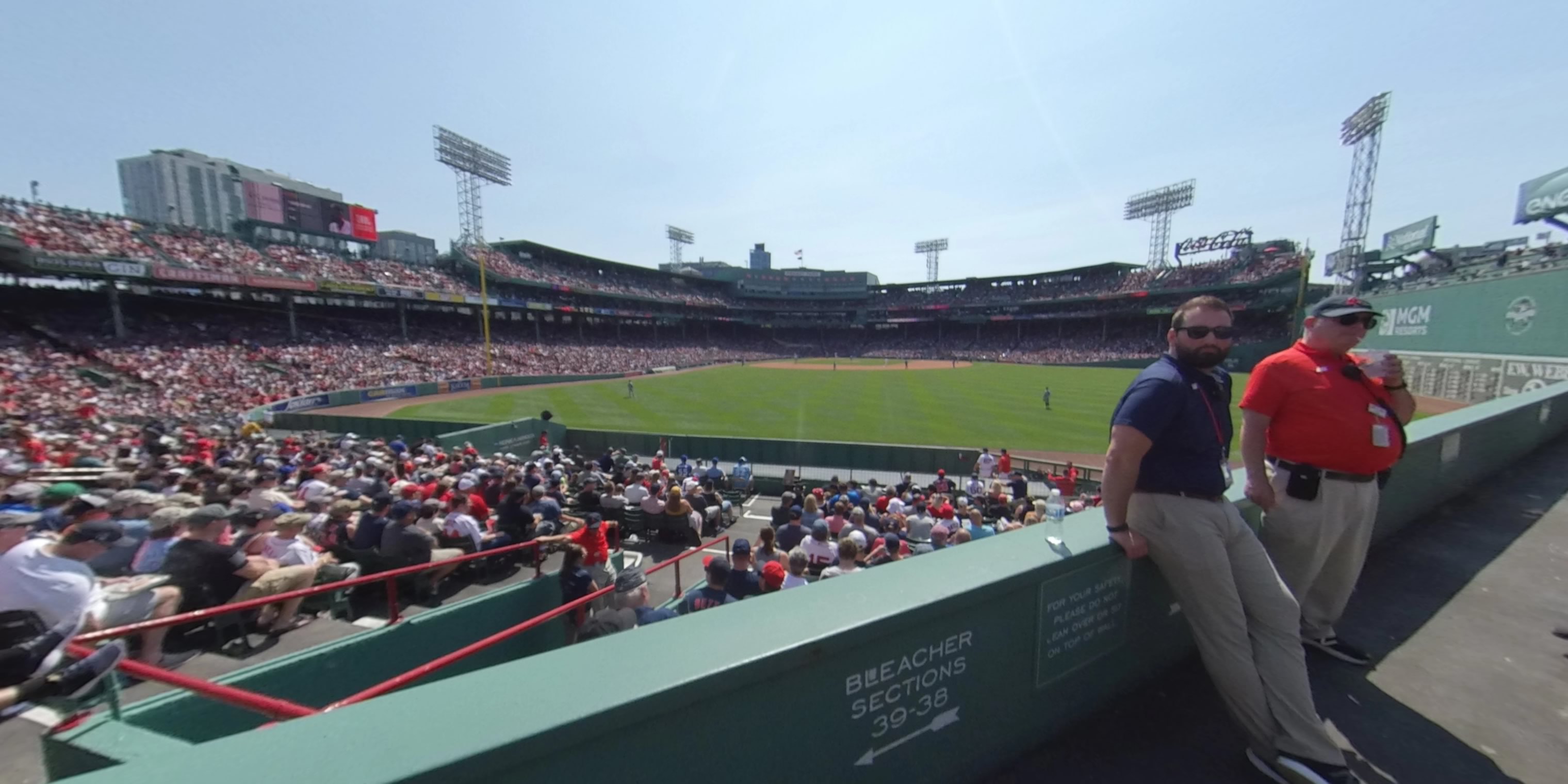 bleachers 38 panoramic seat view  for baseball - fenway park