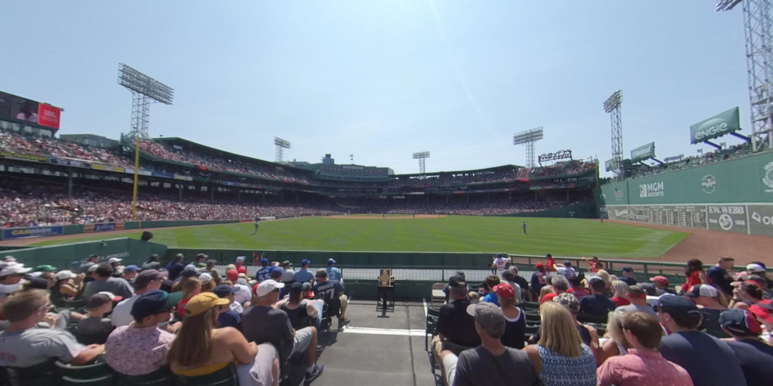 bleachers 40 panoramic seat view  for baseball - fenway park