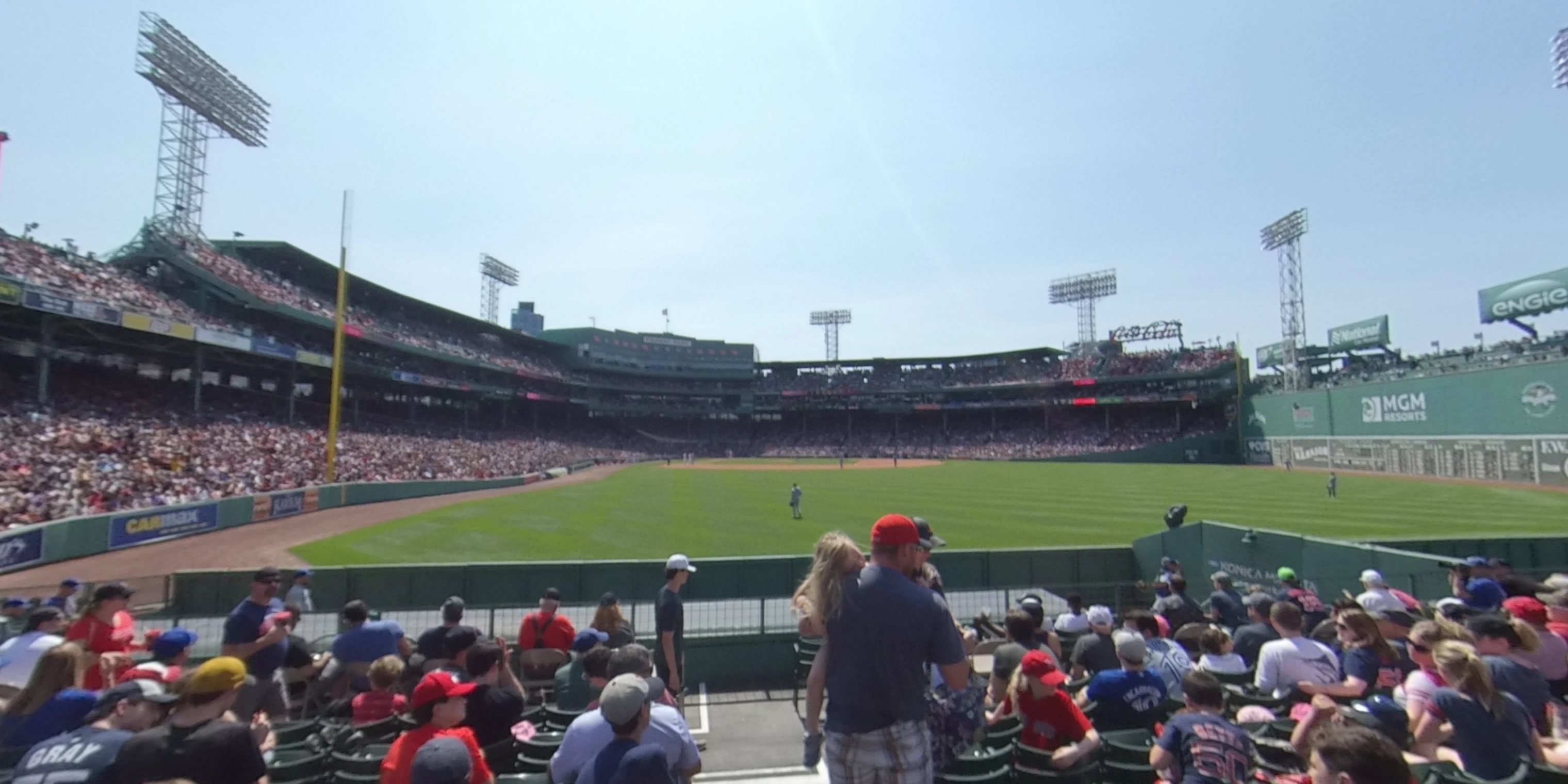 bleachers 41 panoramic seat view  for baseball - fenway park