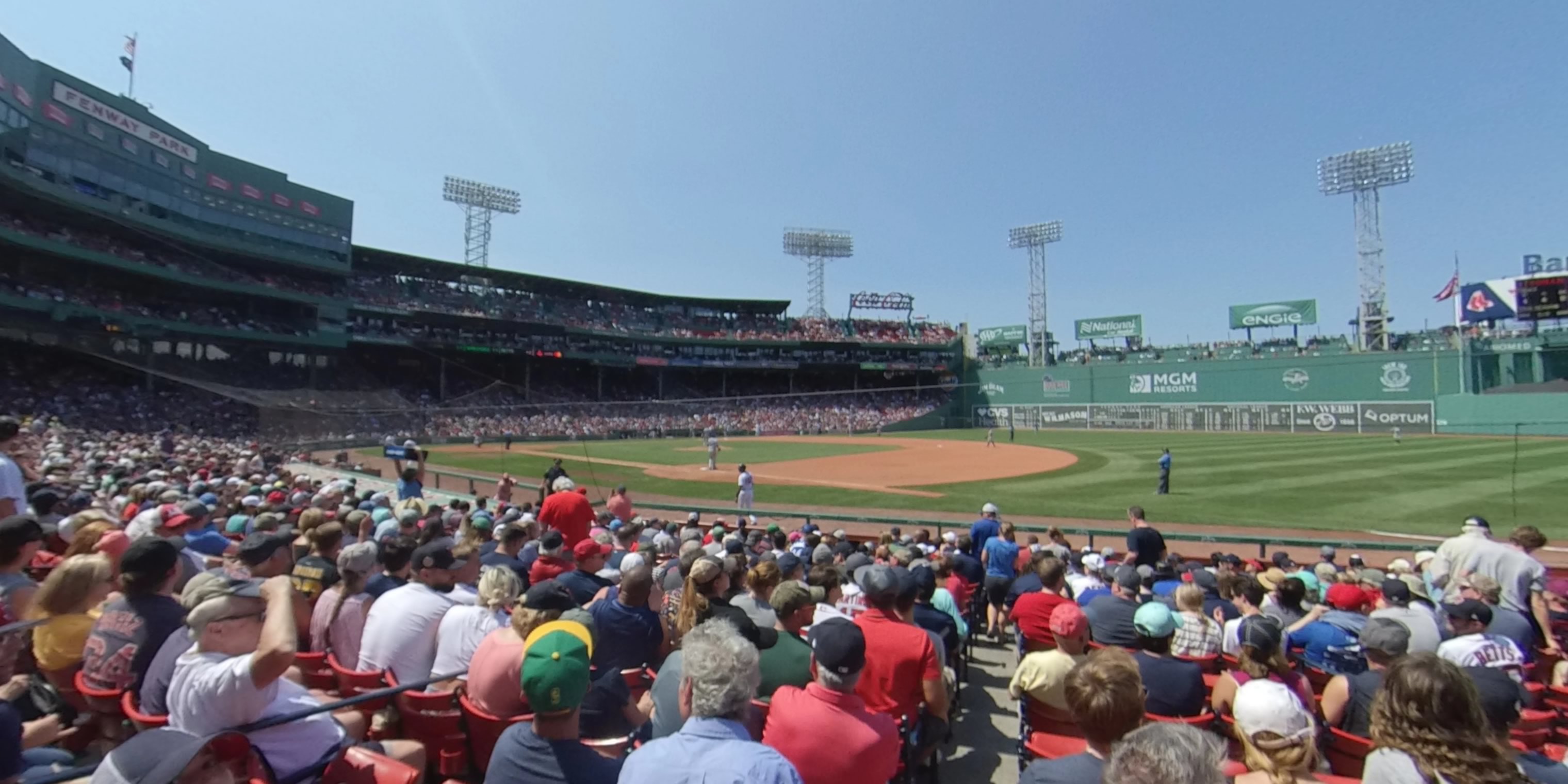 field box 14 panoramic seat view  for baseball - fenway park