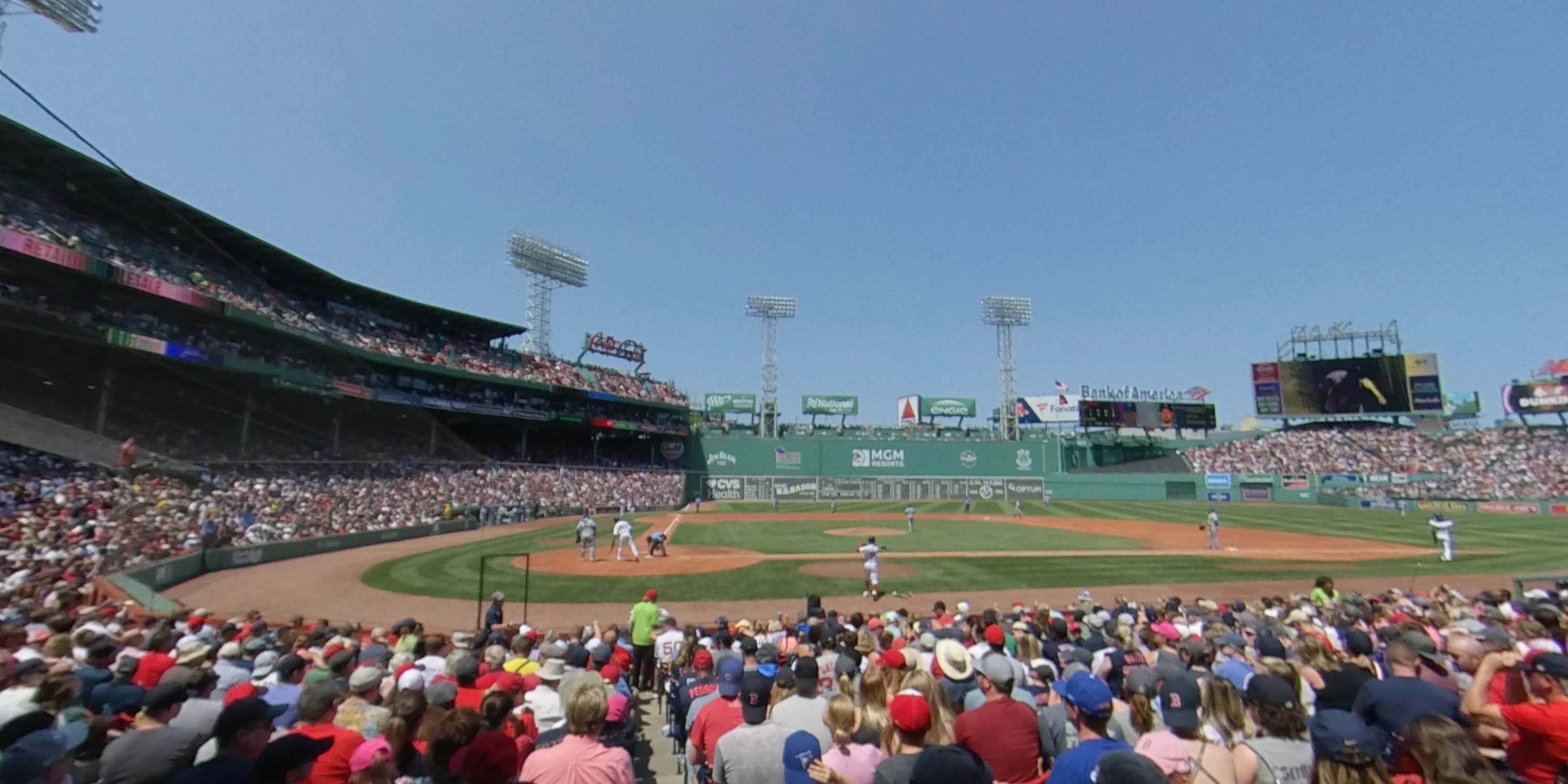 field box 36 panoramic seat view  for baseball - fenway park