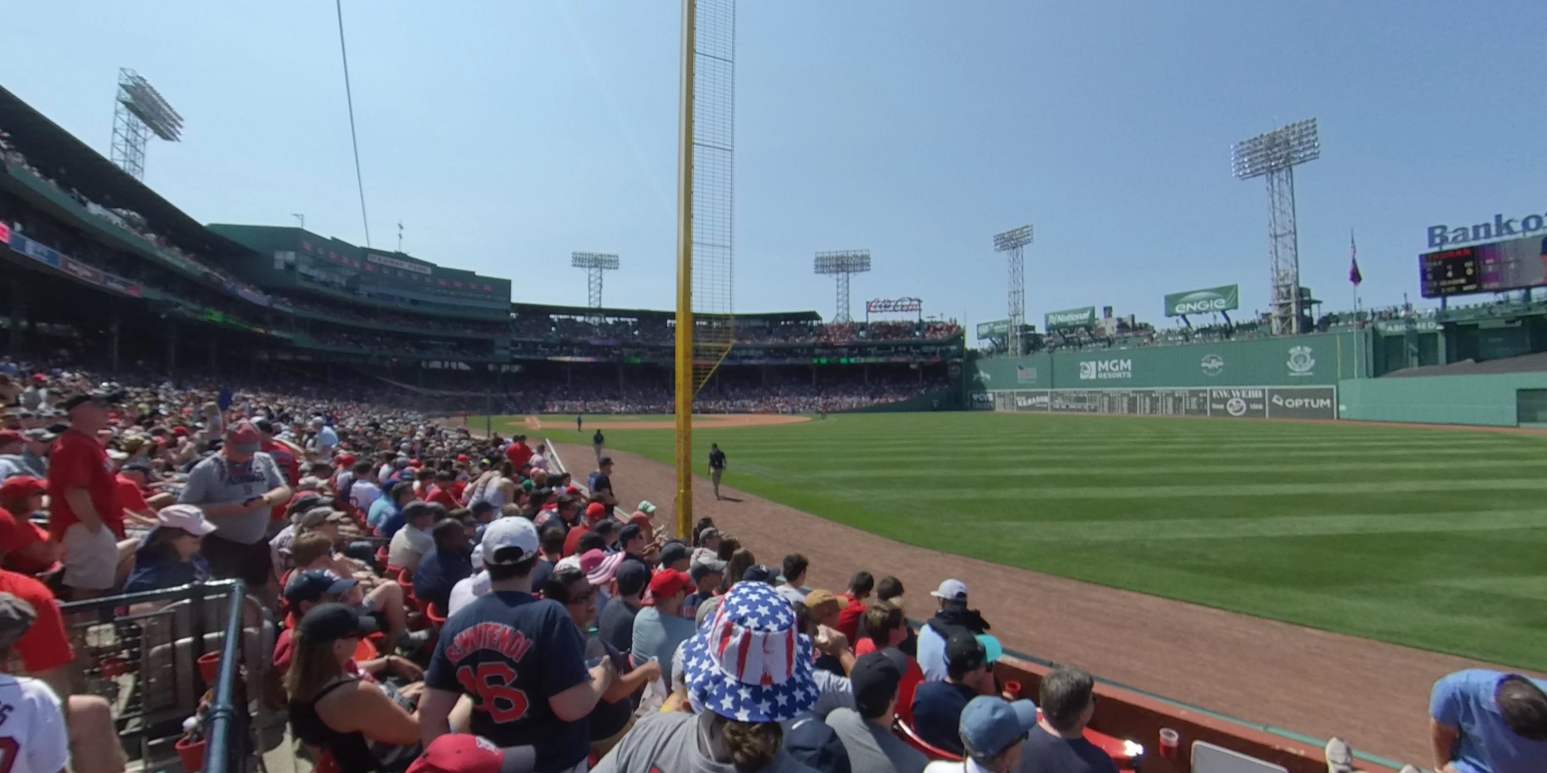 field box 4 panoramic seat view  for baseball - fenway park