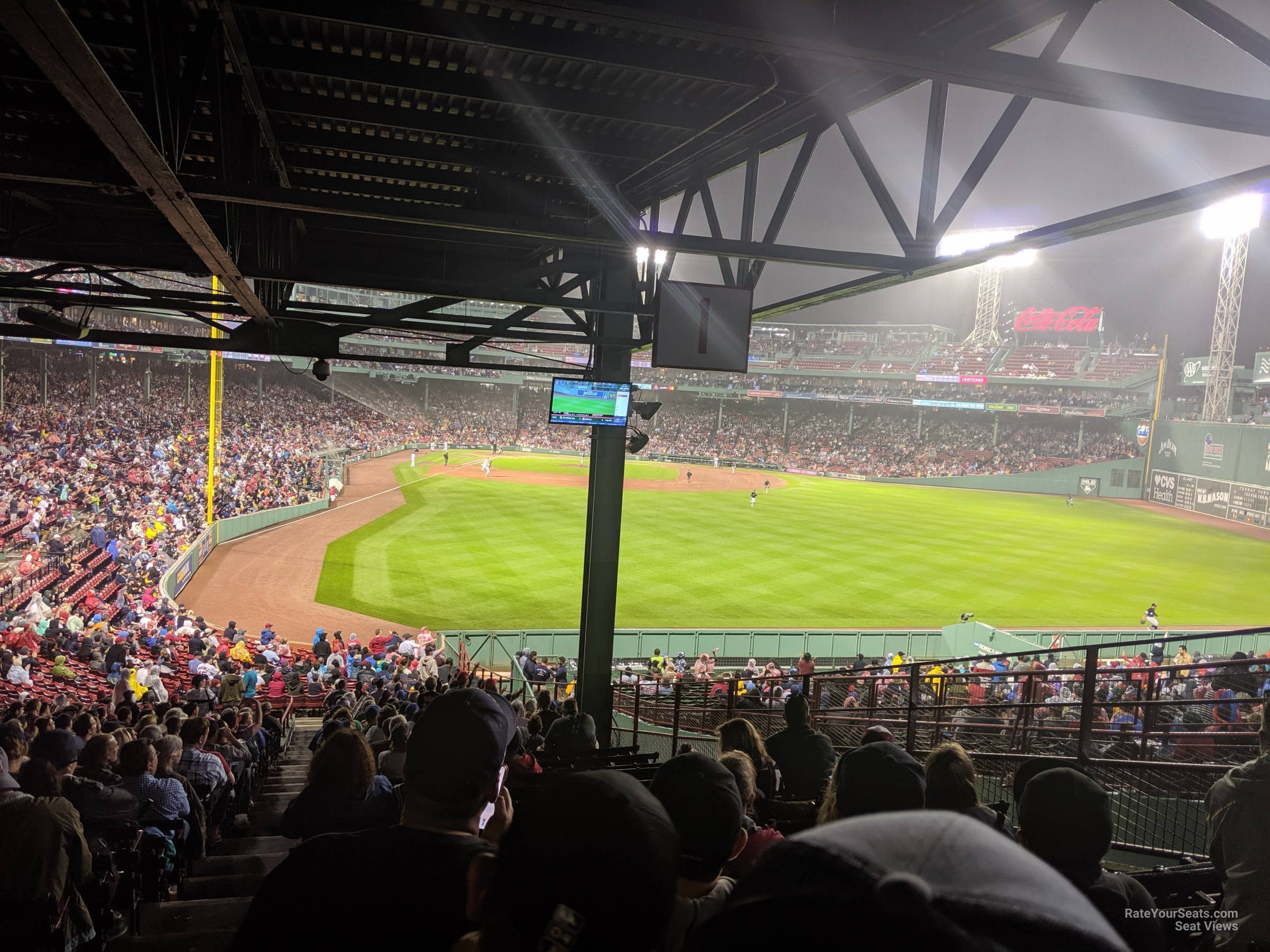 grandstand 1, row 18 seat view  for baseball - fenway park