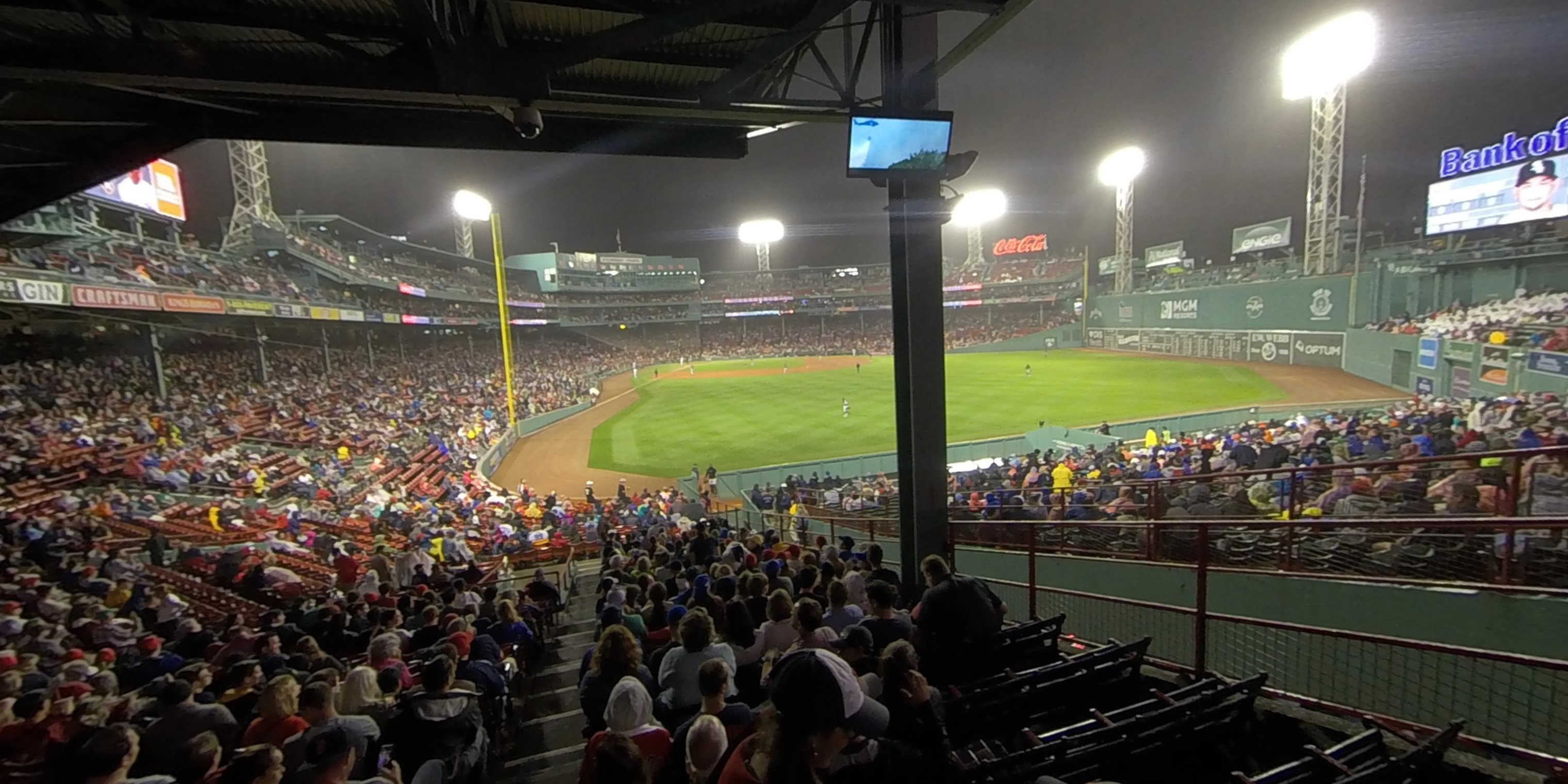 grandstand 1 panoramic seat view  for baseball - fenway park