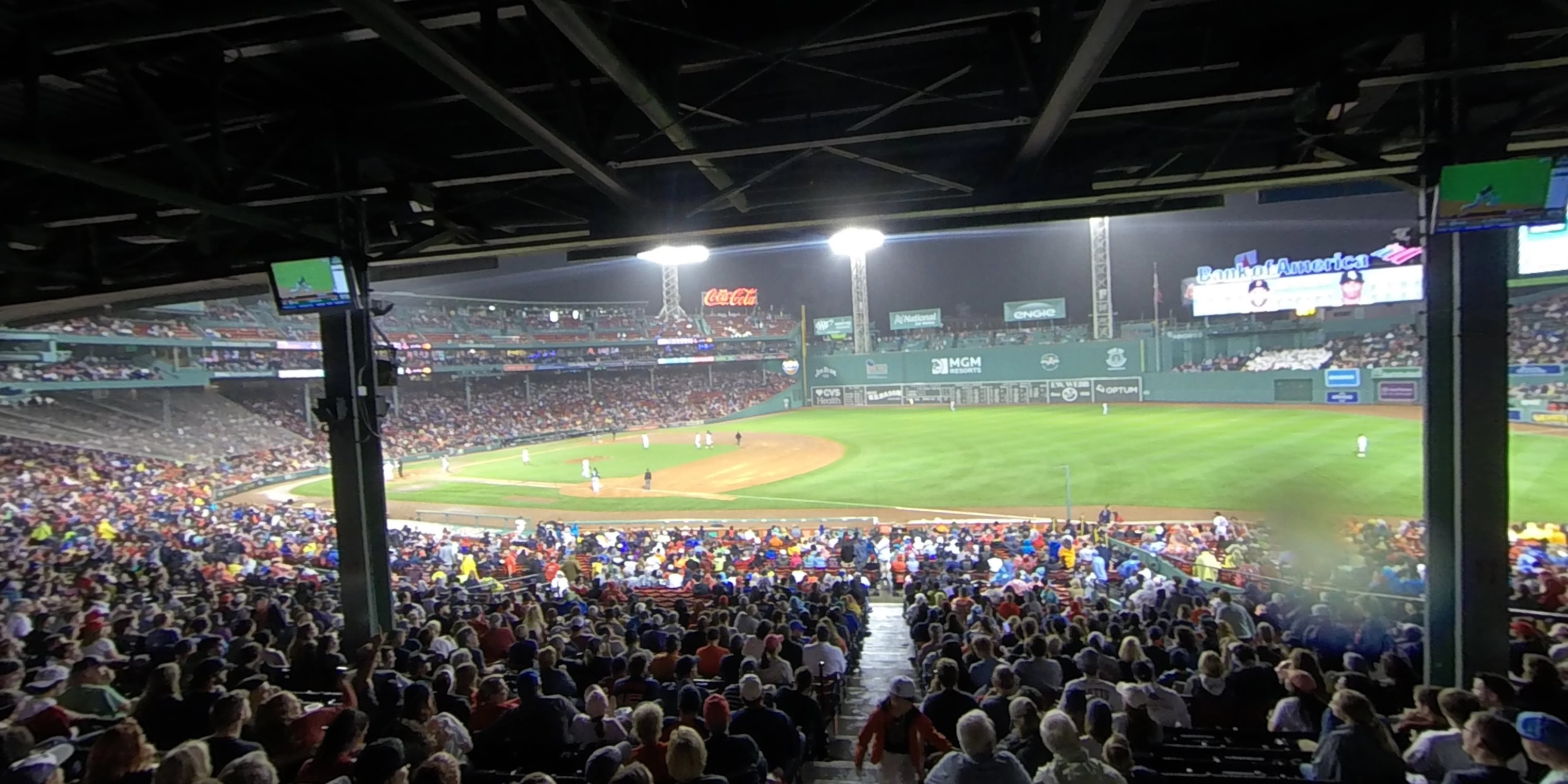 grandstand 11 panoramic seat view  for baseball - fenway park