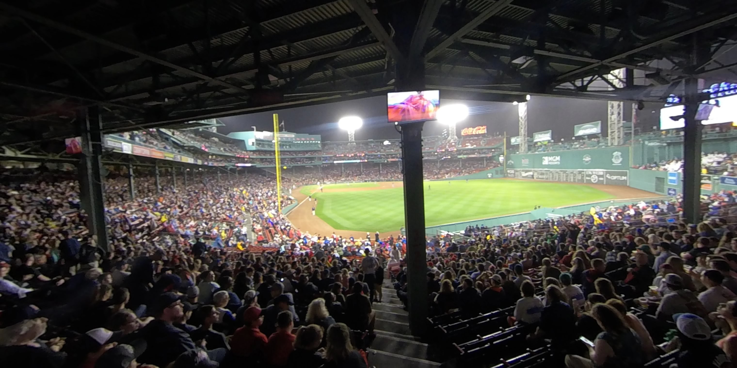 grandstand 2 panoramic seat view  for baseball - fenway park
