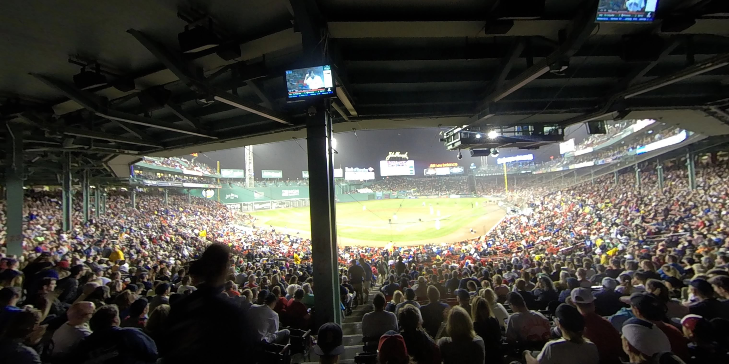 grandstand 21 panoramic seat view  for baseball - fenway park