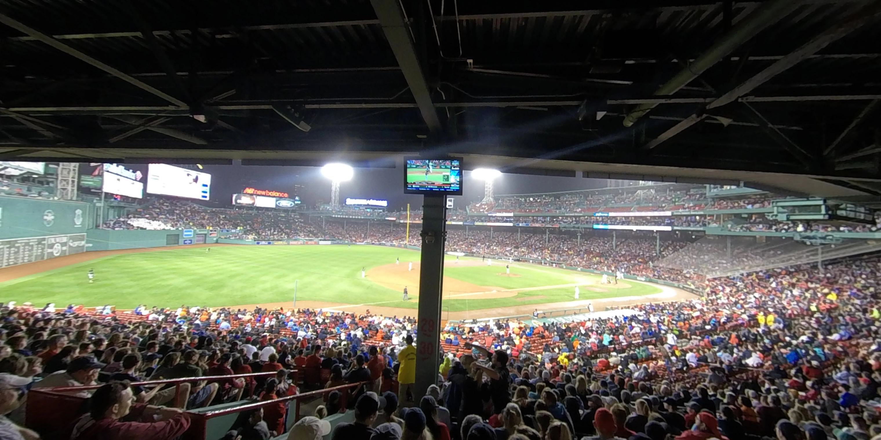 grandstand 29 panoramic seat view  for baseball - fenway park