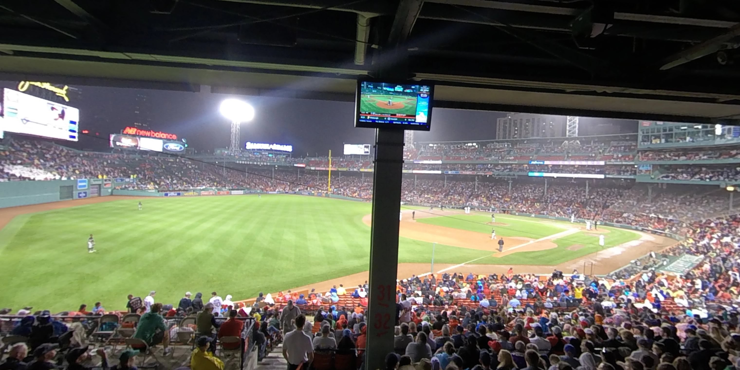 grandstand 31 panoramic seat view  for baseball - fenway park