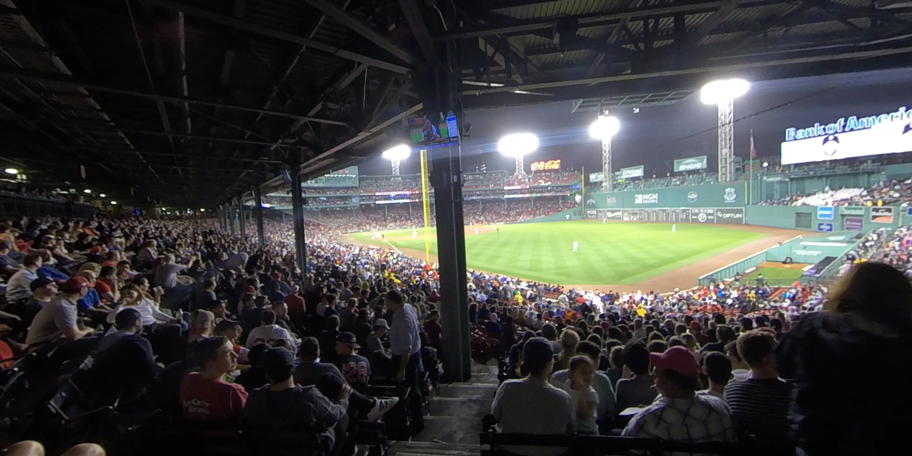 grandstand 4 panoramic seat view  for baseball - fenway park