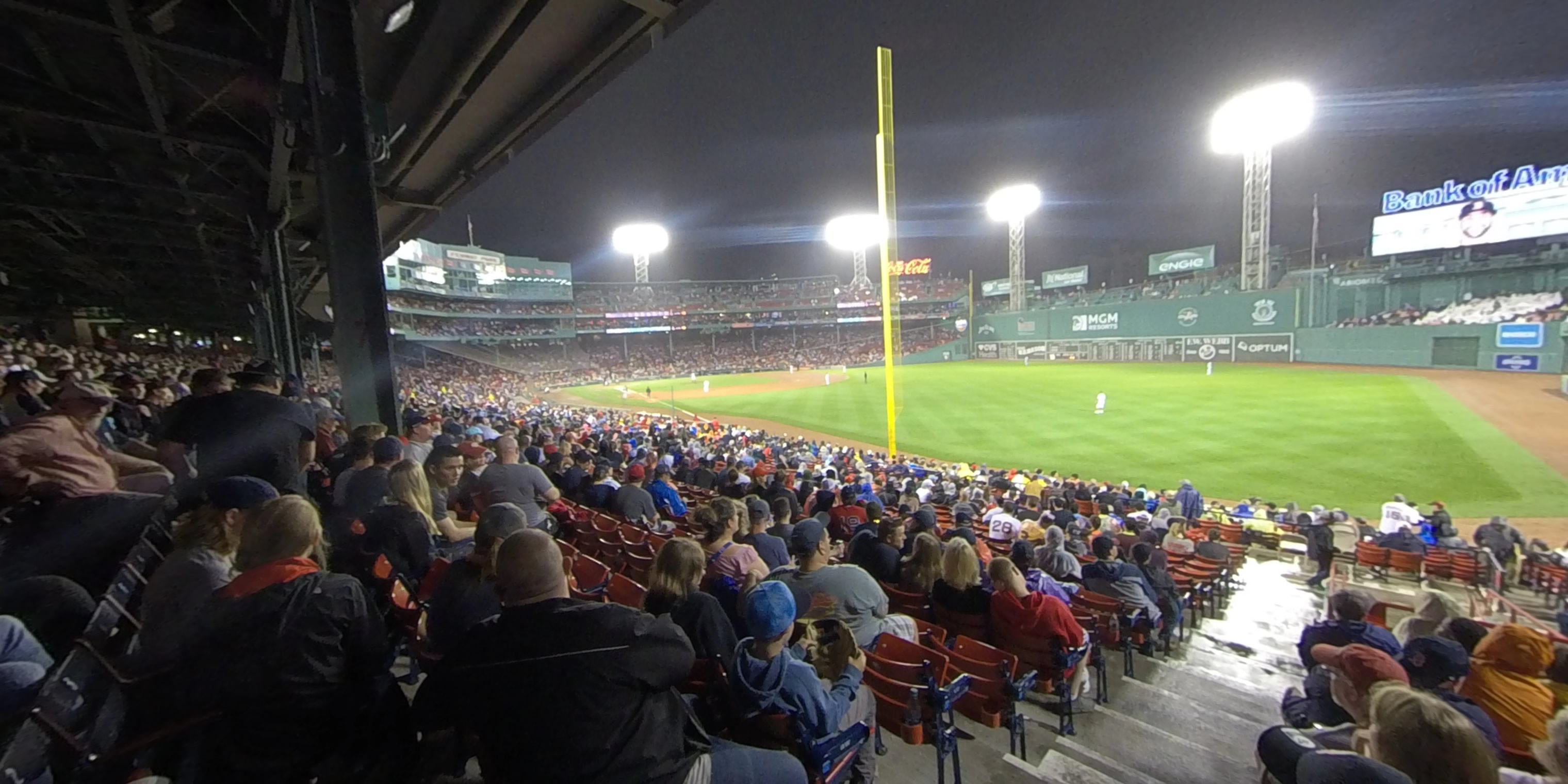 grandstand 6 panoramic seat view  for baseball - fenway park
