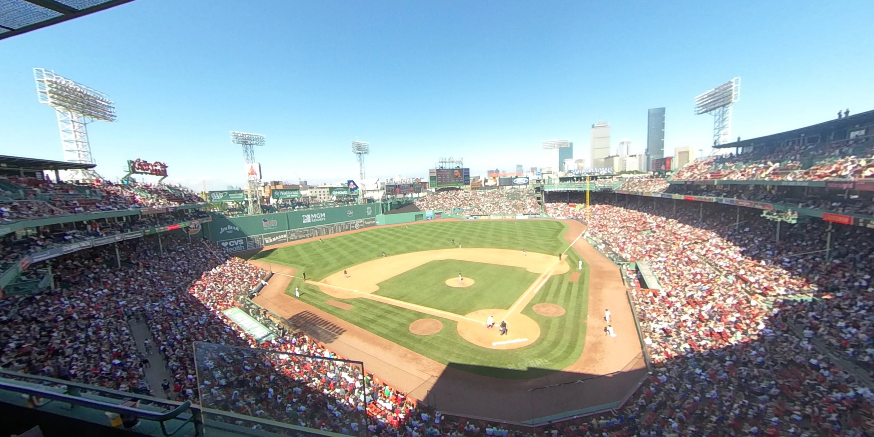 home plate pavilion club 4 panoramic seat view  for baseball - fenway park