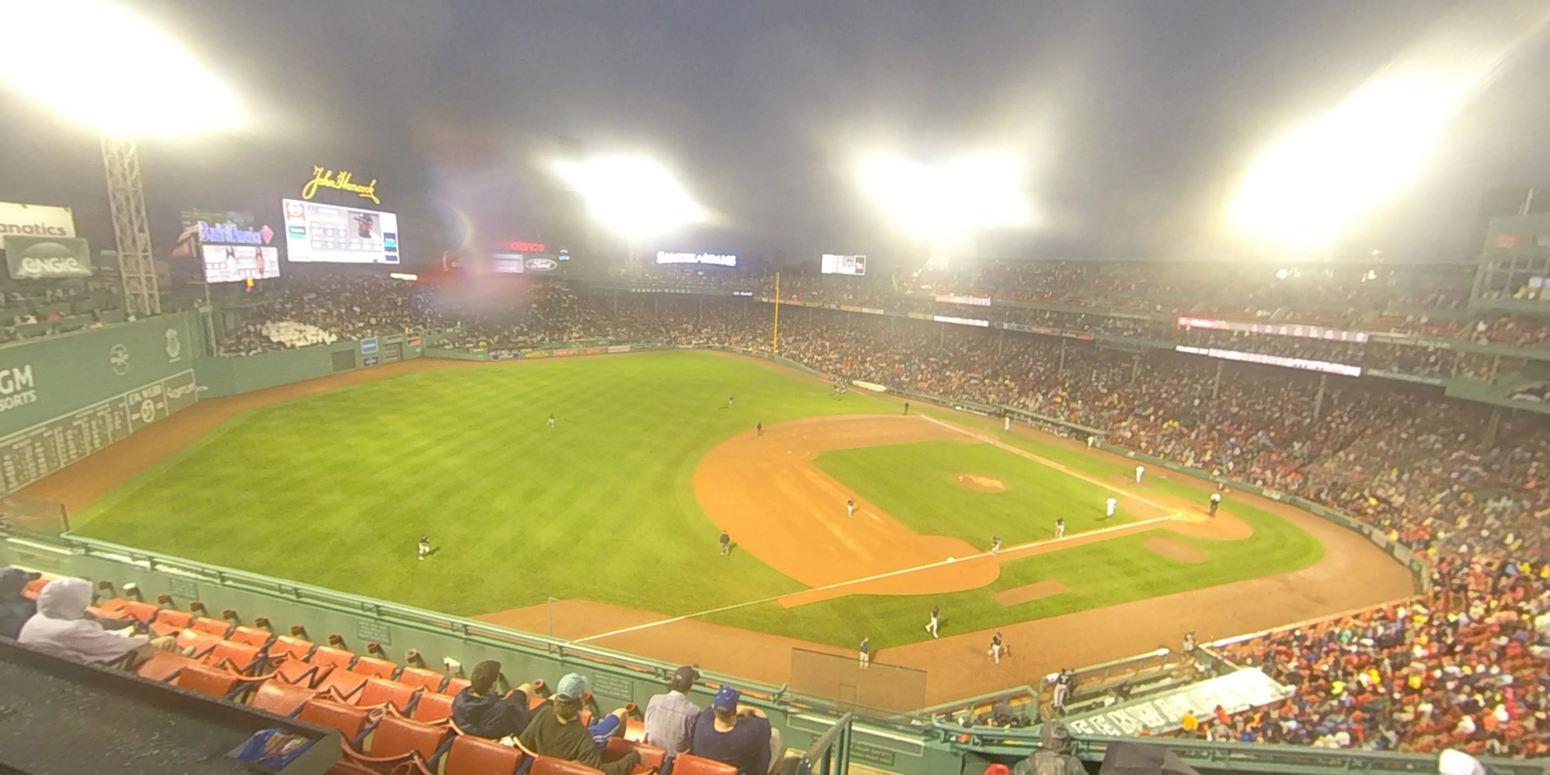 pavilion box 12 panoramic seat view  for baseball - fenway park