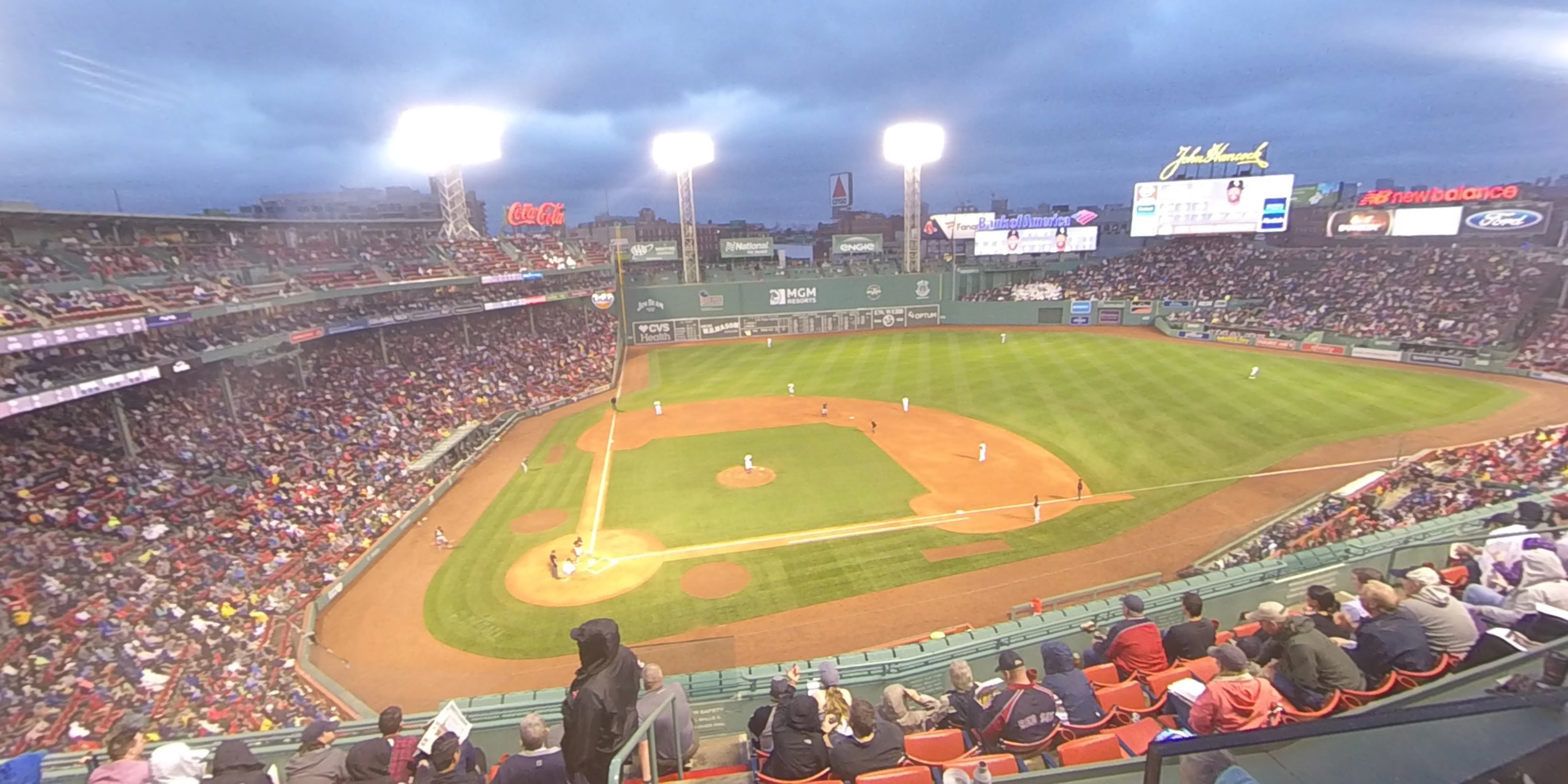 pavilion box 3 panoramic seat view  for baseball - fenway park