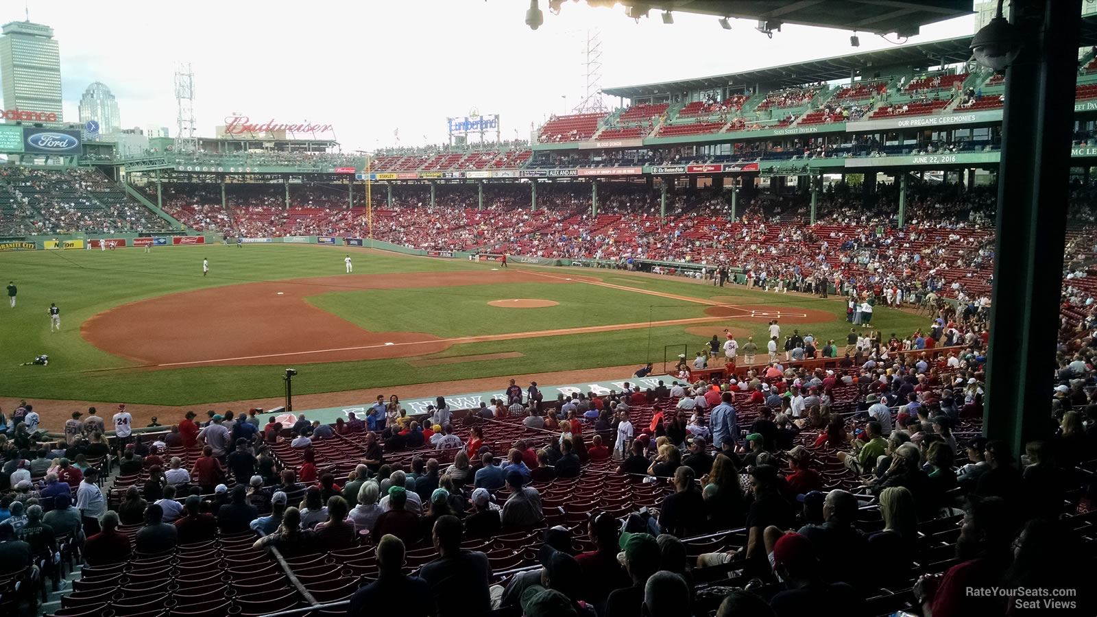 grandstand 27, row 8 seat view  for baseball - fenway park