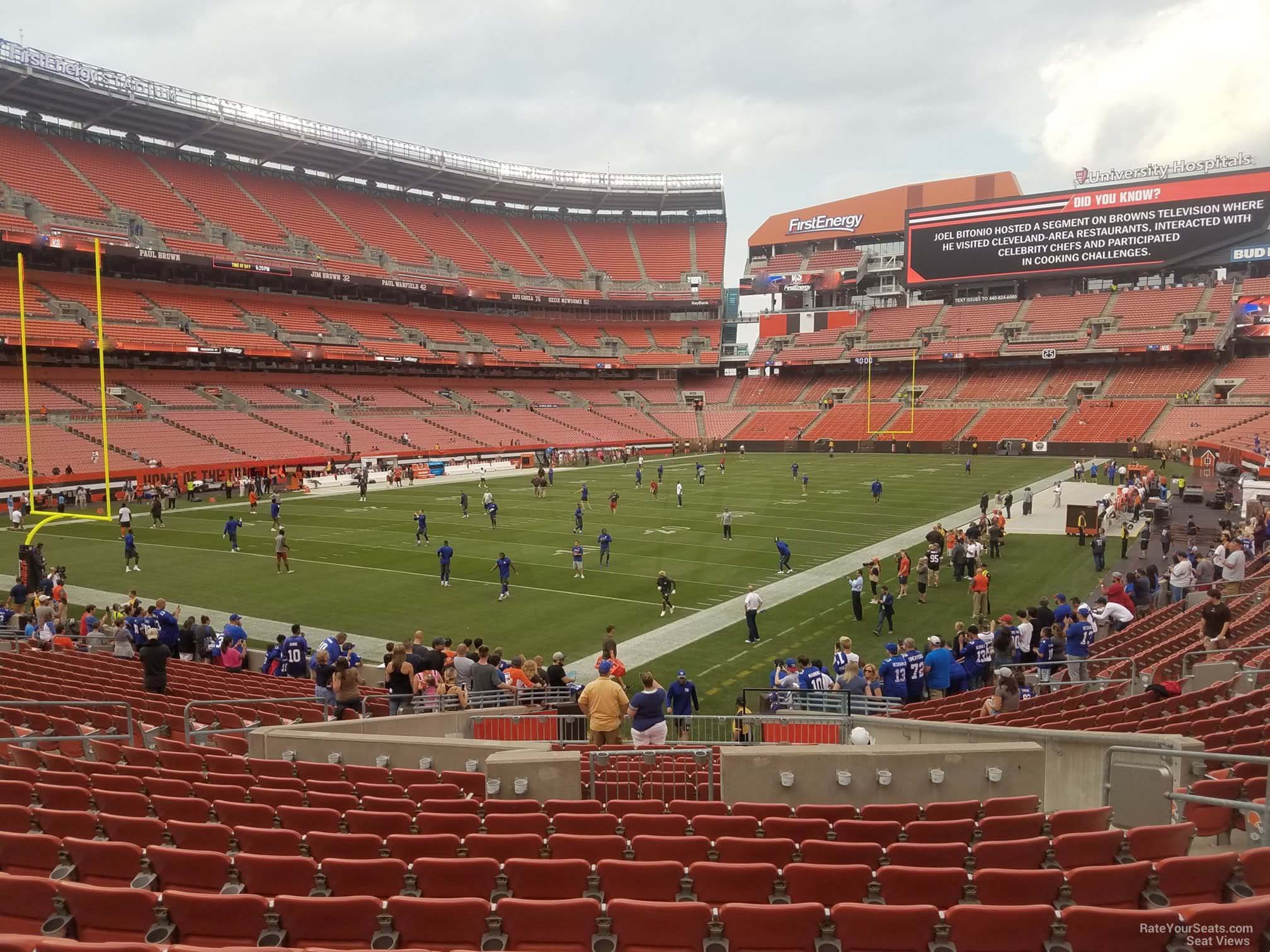 section 101, row 22 seat view  - cleveland browns stadium