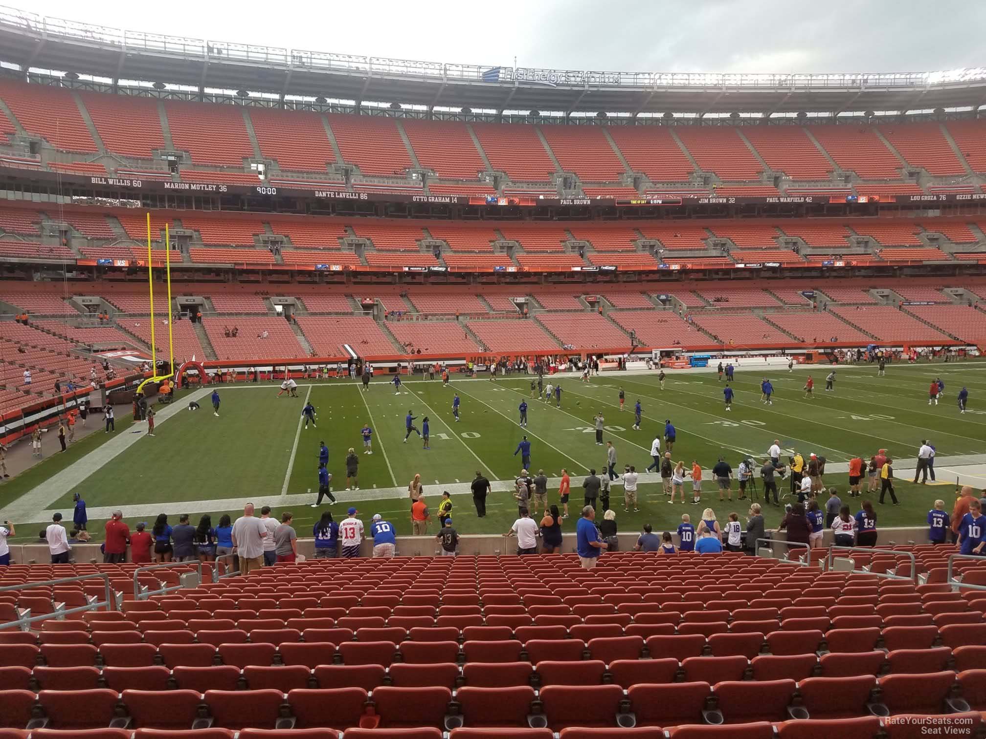 section 105, row 22 seat view  - cleveland browns stadium