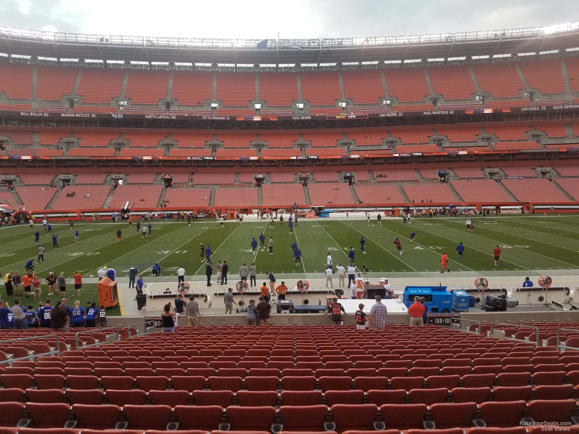 section 108, row 22 seat view  - cleveland browns stadium